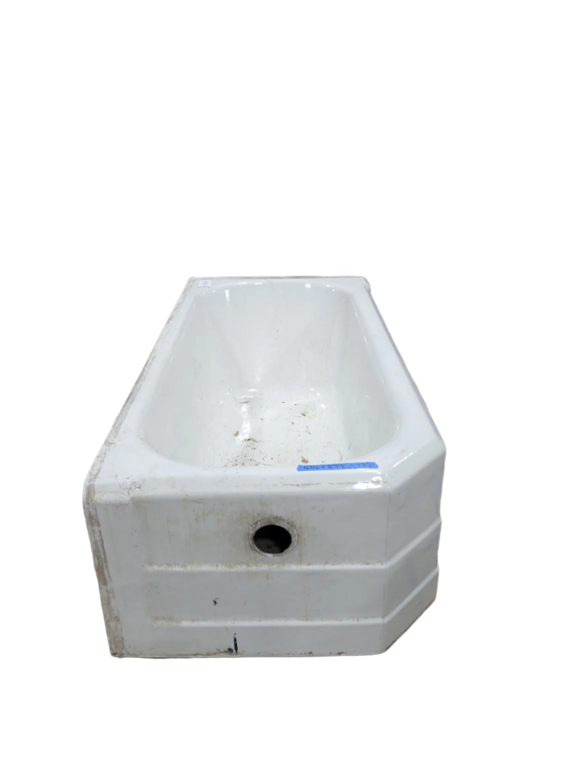 Vintage Cast Iron Alcove Bathtub – 60" White Enamel Finish