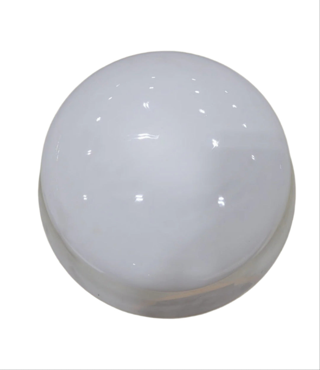 14" White Milk Glass Schoolhouse Light Shade