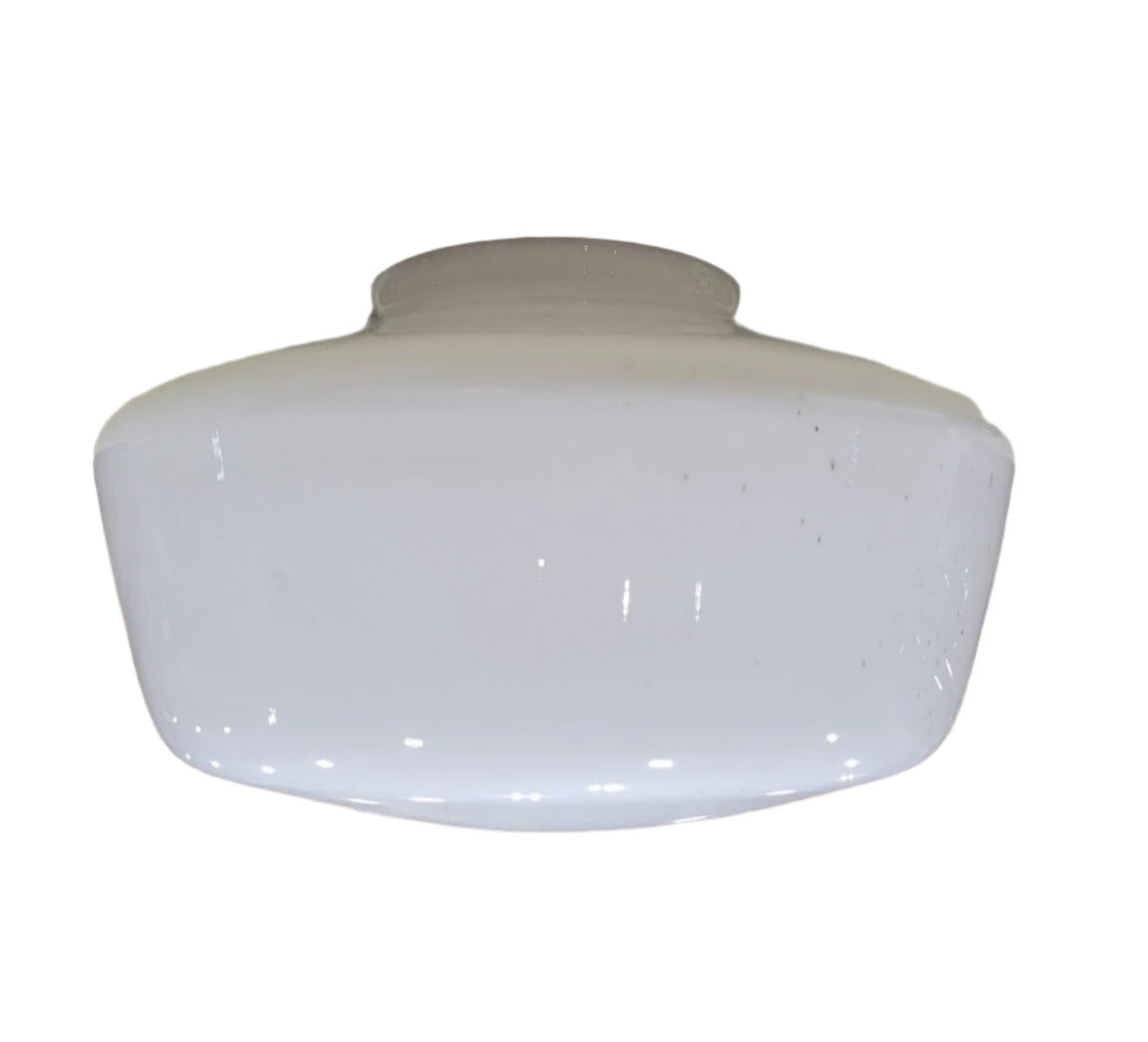 13" White Milk Glass Light Globe Shade