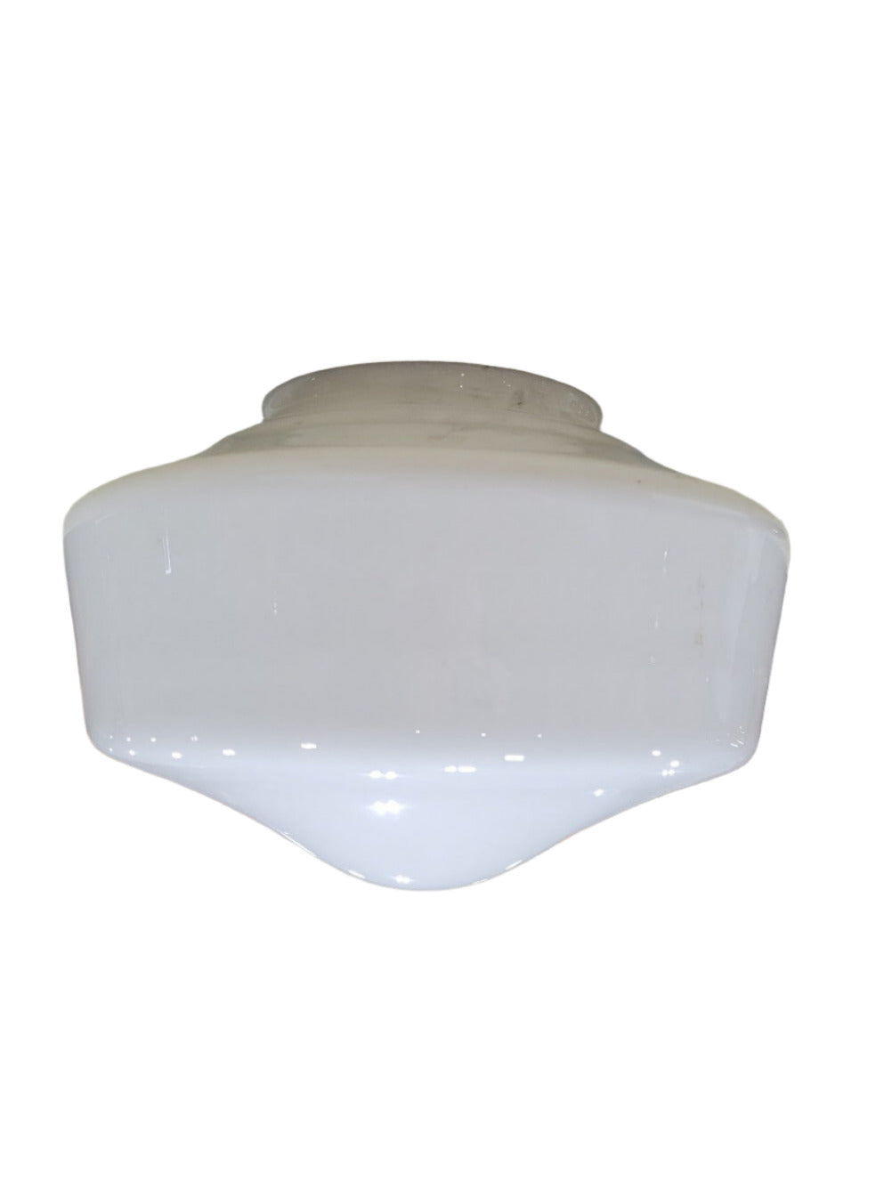 11" White Milk Glass Light Shade with Flared Bell Top