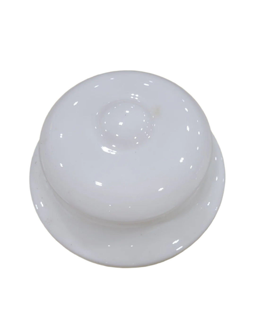 13 ½" White Milk Glass Tiered Light Shade with 8 Flange