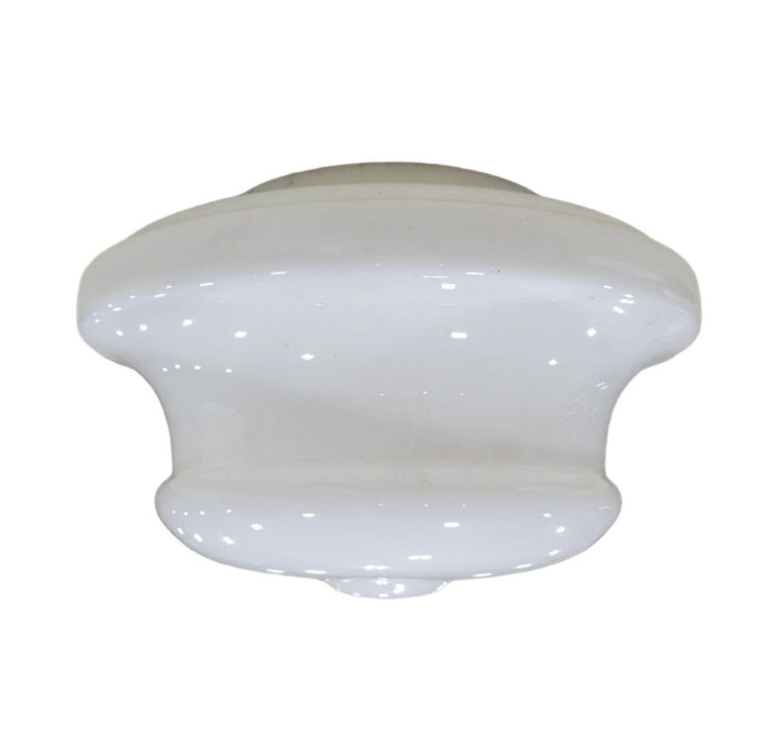 13 ½" White Milk Glass Tiered Light Shade with 8 Flange