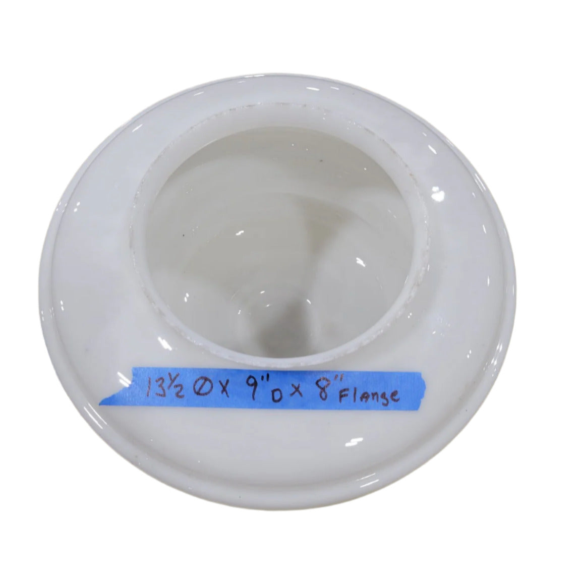 13 ½" White Milk Glass Tiered Light Shade with 8 Flange