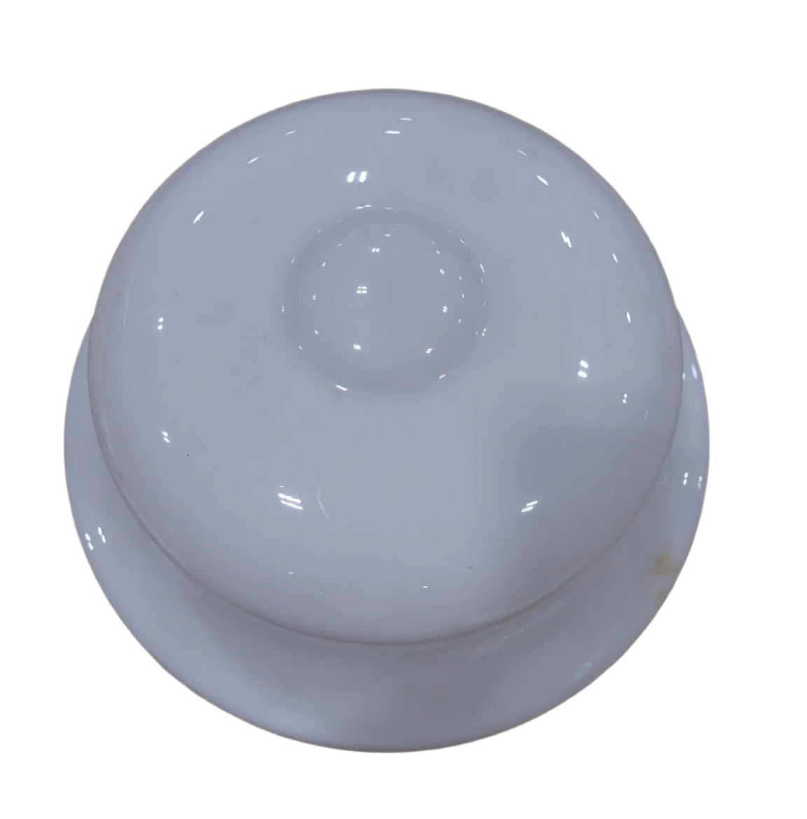 13 ½" White Milk Glass Art Deco Light Shade with 8 Flange