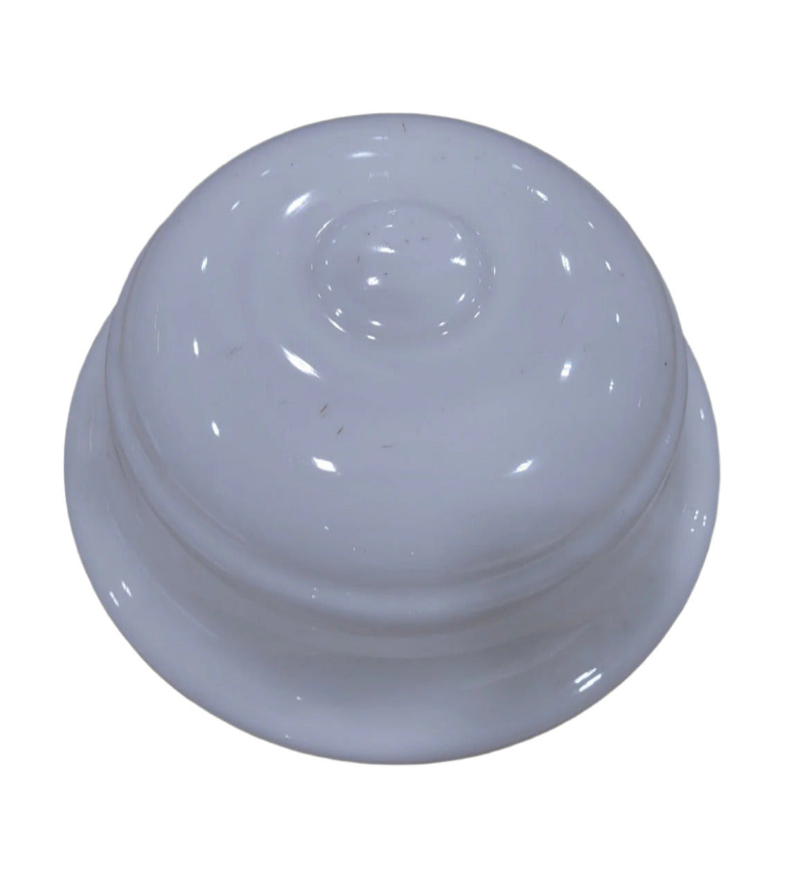 14" White Milk Glass Schoolhouse Shade with 6 Flange