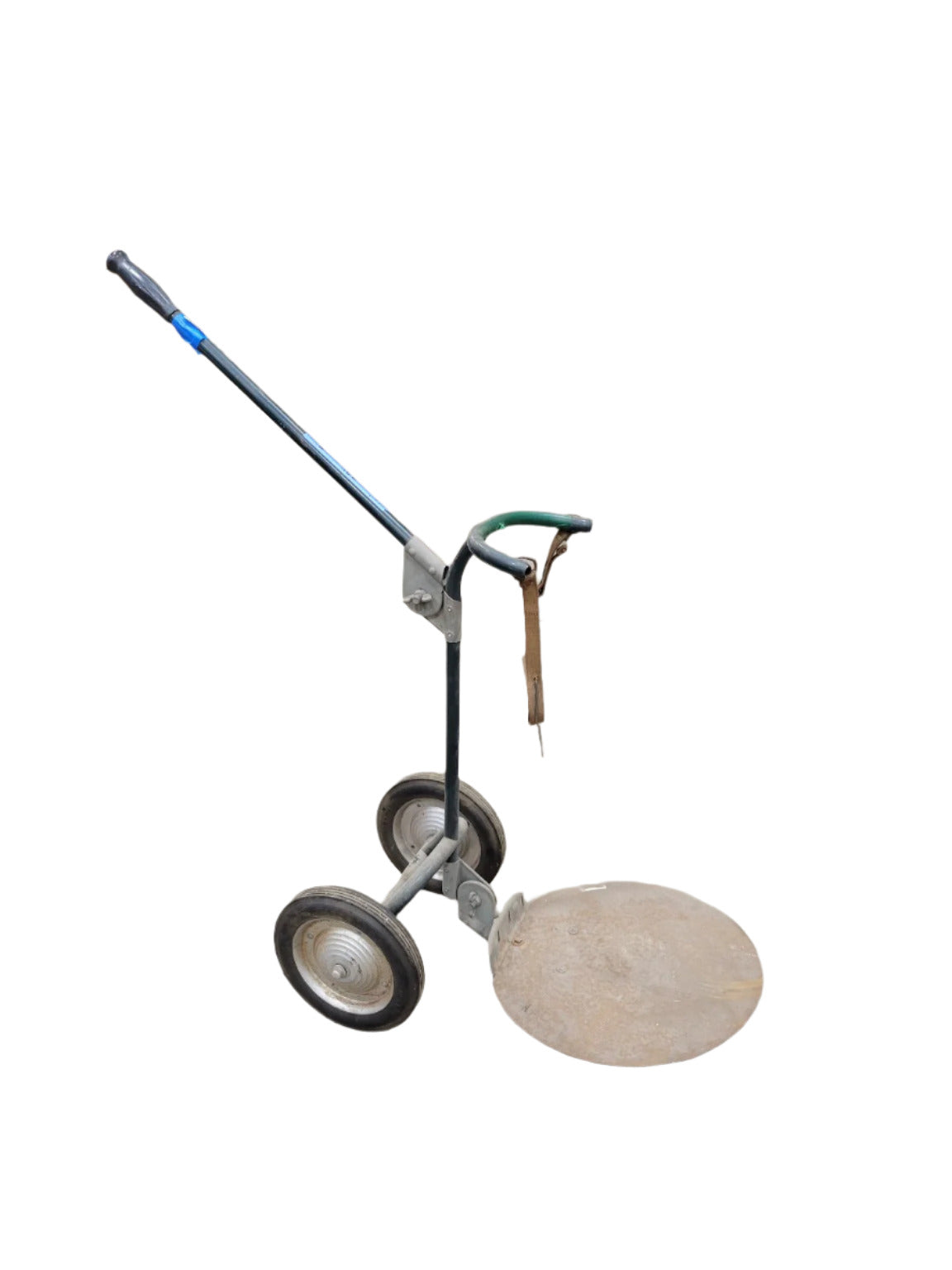 Vintage Two-Wheel Oxygen Tank Dolly – 39" Base, 43" Tall