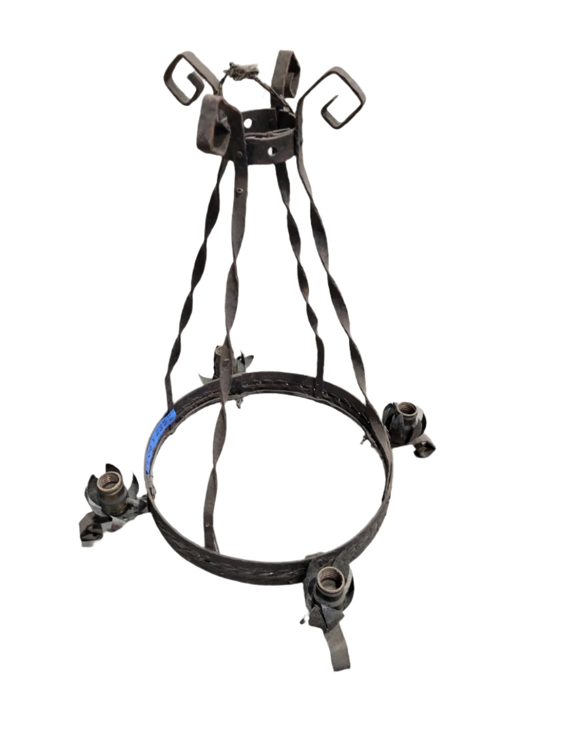 Antique Wrought Iron 4-Light Chandelier – Bryant Sockets