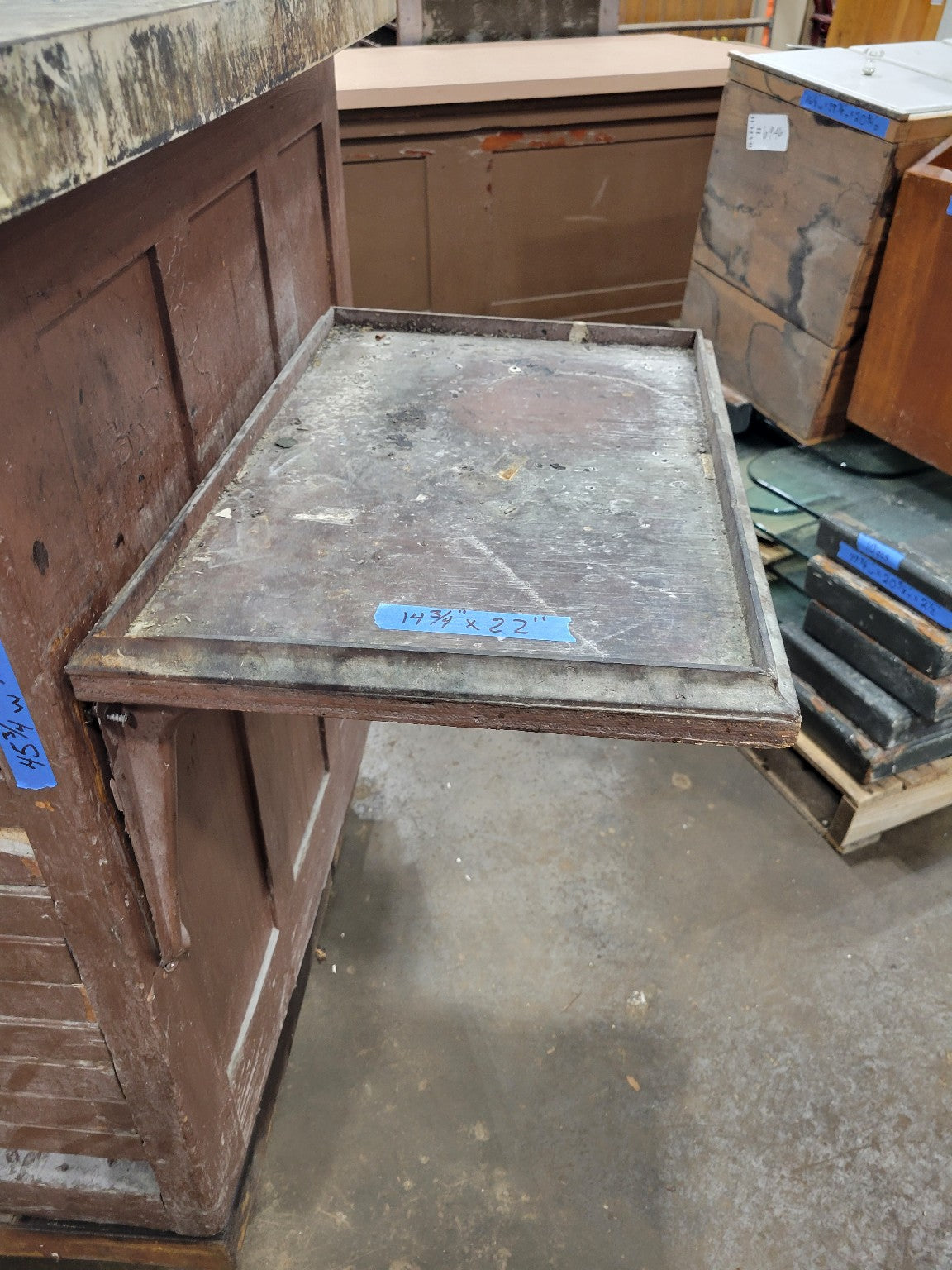 Hamilton Mfg. Co. Flat File Cabinet with Laminate Top – 15 Drawers