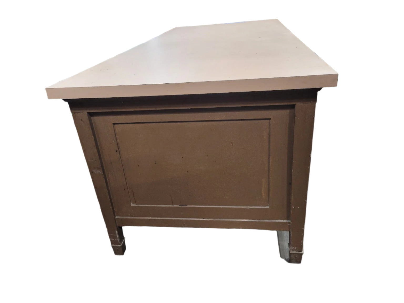 Industrial Wood Workbench with Painted Top – 7 ft+ Long