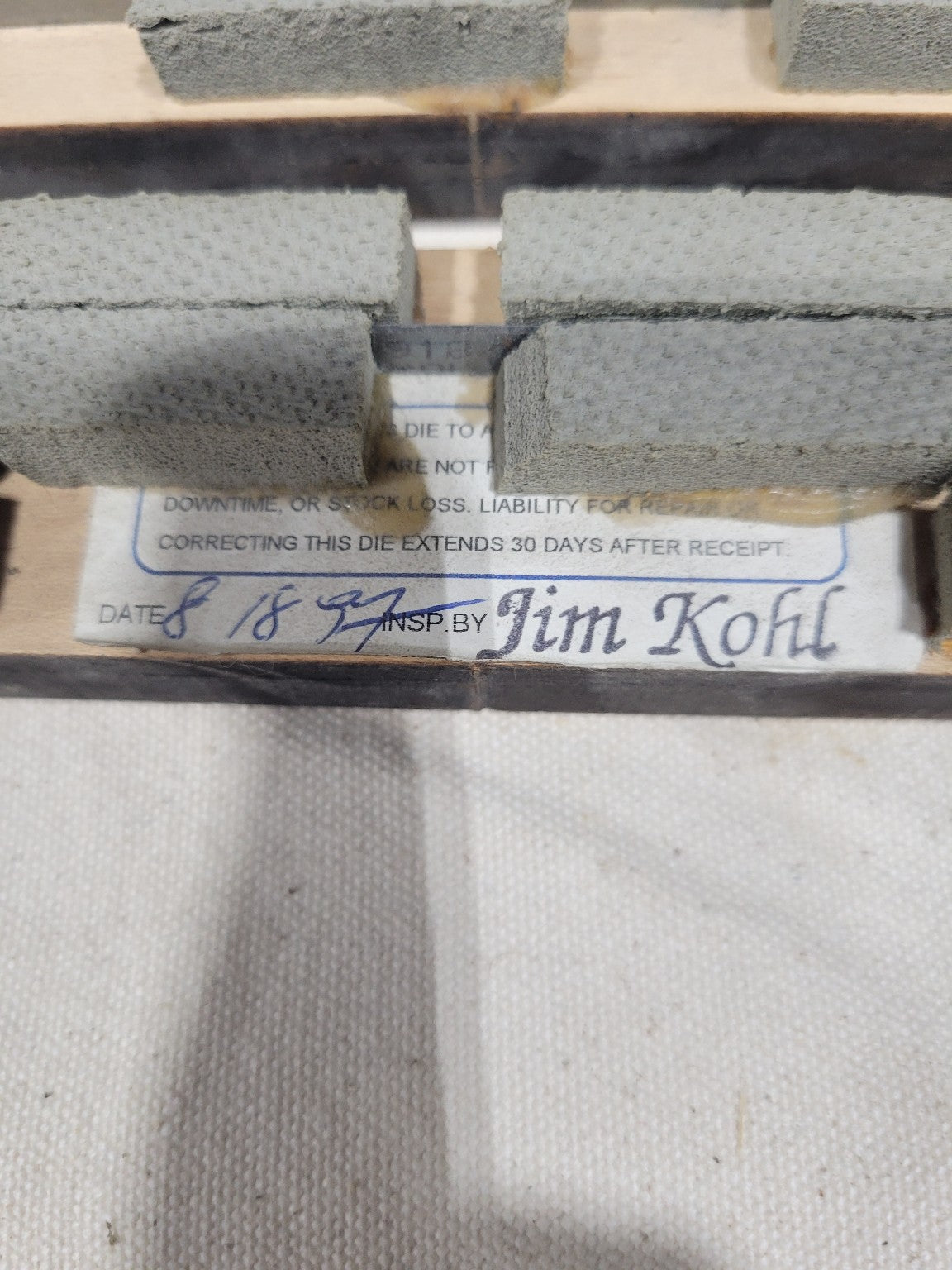 Vintage Die Cut Block Set – Dated 1997, Signed by Jim Kohl