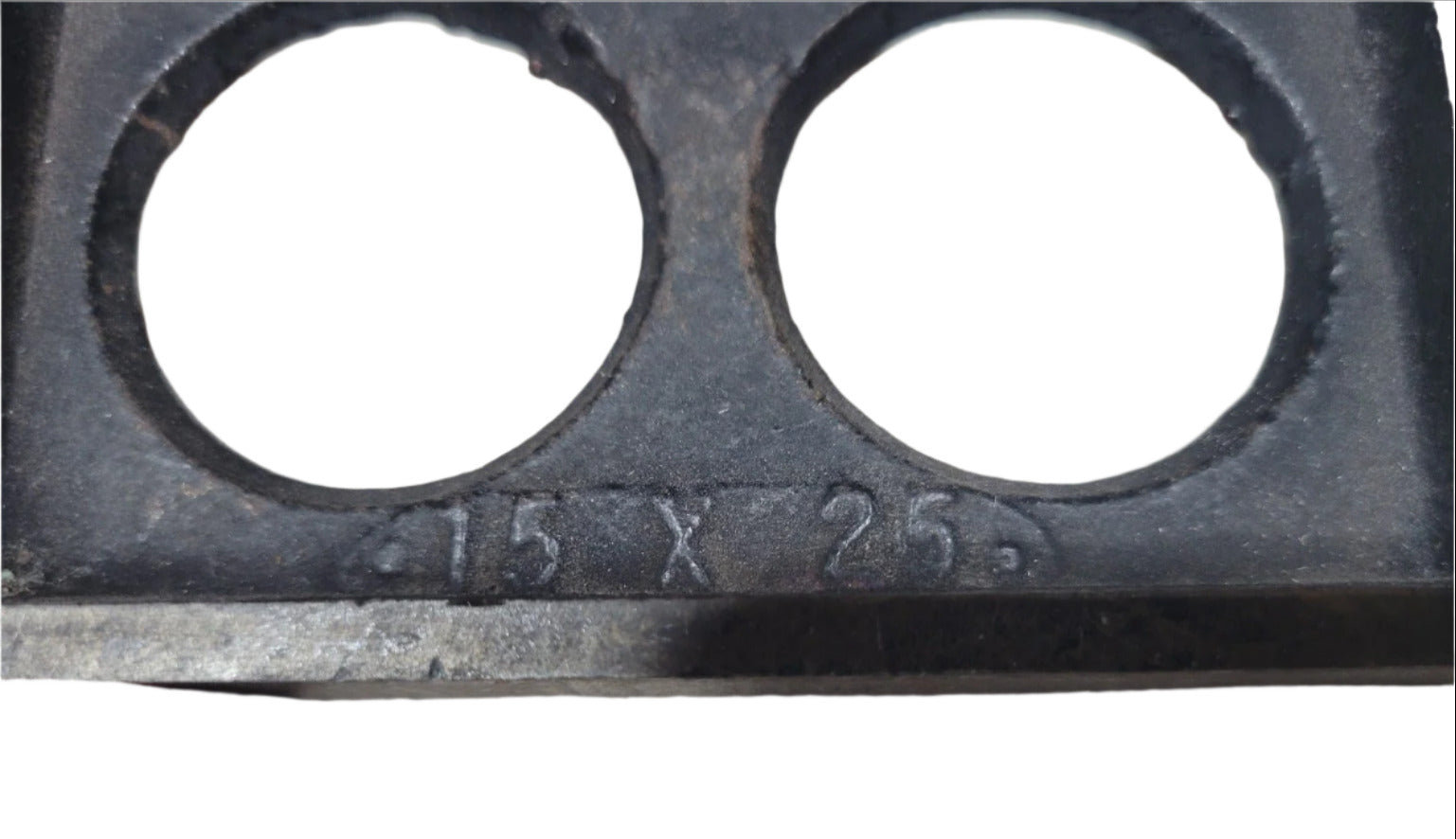 Metal Letterpress Printing Block – Dual 1.5” x 2.5” Circular Cutouts