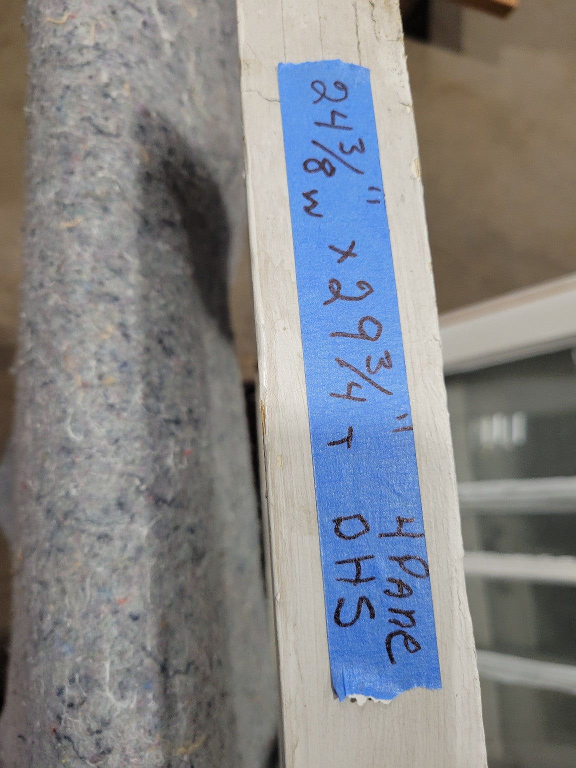 Antique 4-Pane Wood Window Sash – 24 3/8" W x 29 3/4" T