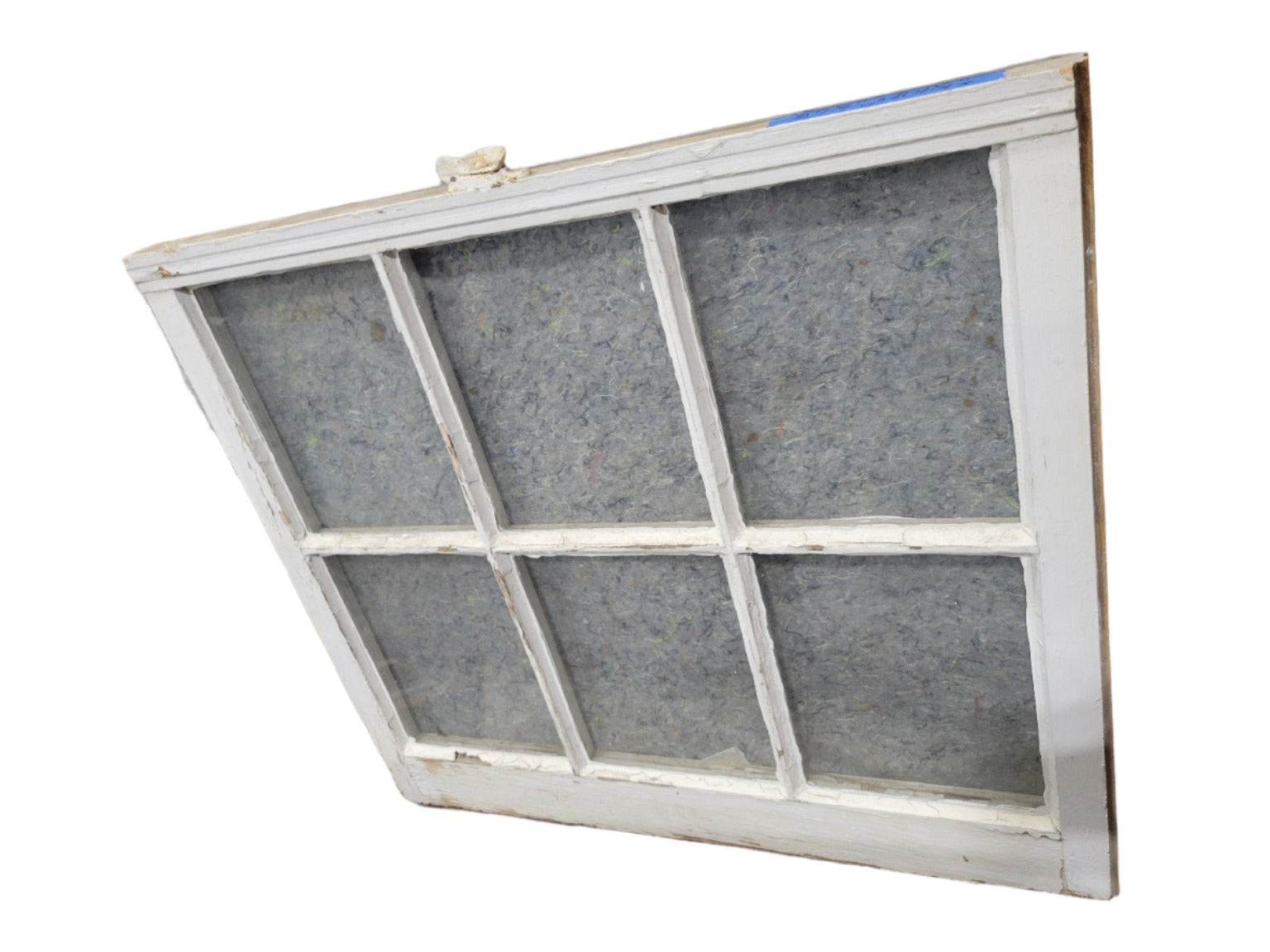 Antique 6-Pane Wood Window Sash – 27 ½" W x 24 ¼ T