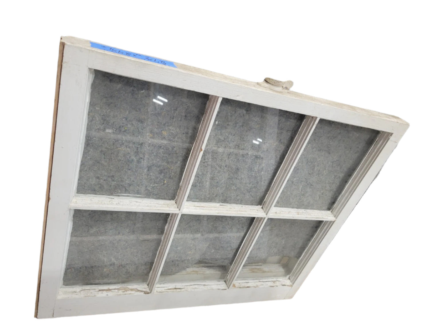 Antique 6-Pane Wood Window Sash – 27 ½" W x 24 ¼ T