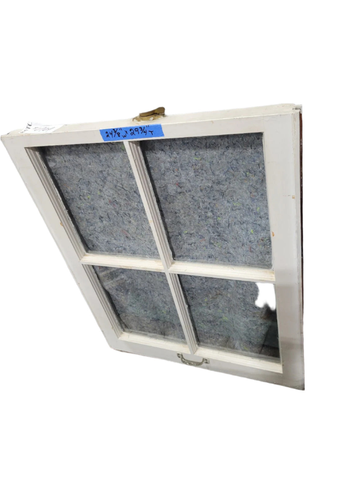 Antique 4-Pane Wood Window Sash – 24 3/8" W x 29 3/4" T