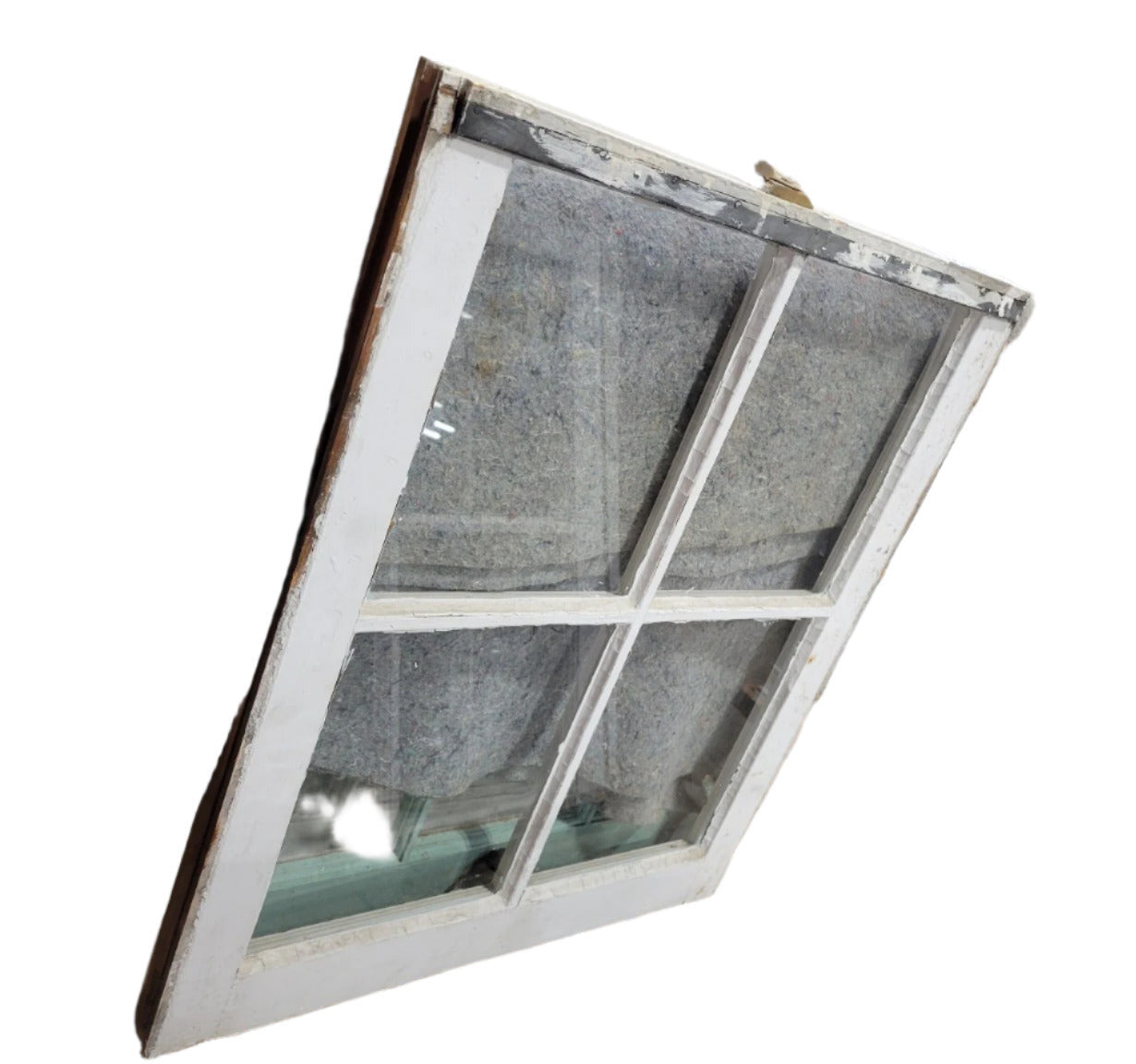 Antique 4-Pane Wood Window Sash – 24 3/8" W x 29 3/4" T