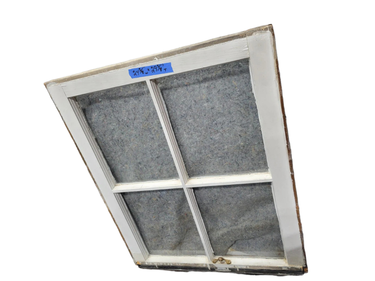 Antique 4-Pane Wood Window Sash – 24 3/8" W x 29 3/8" T