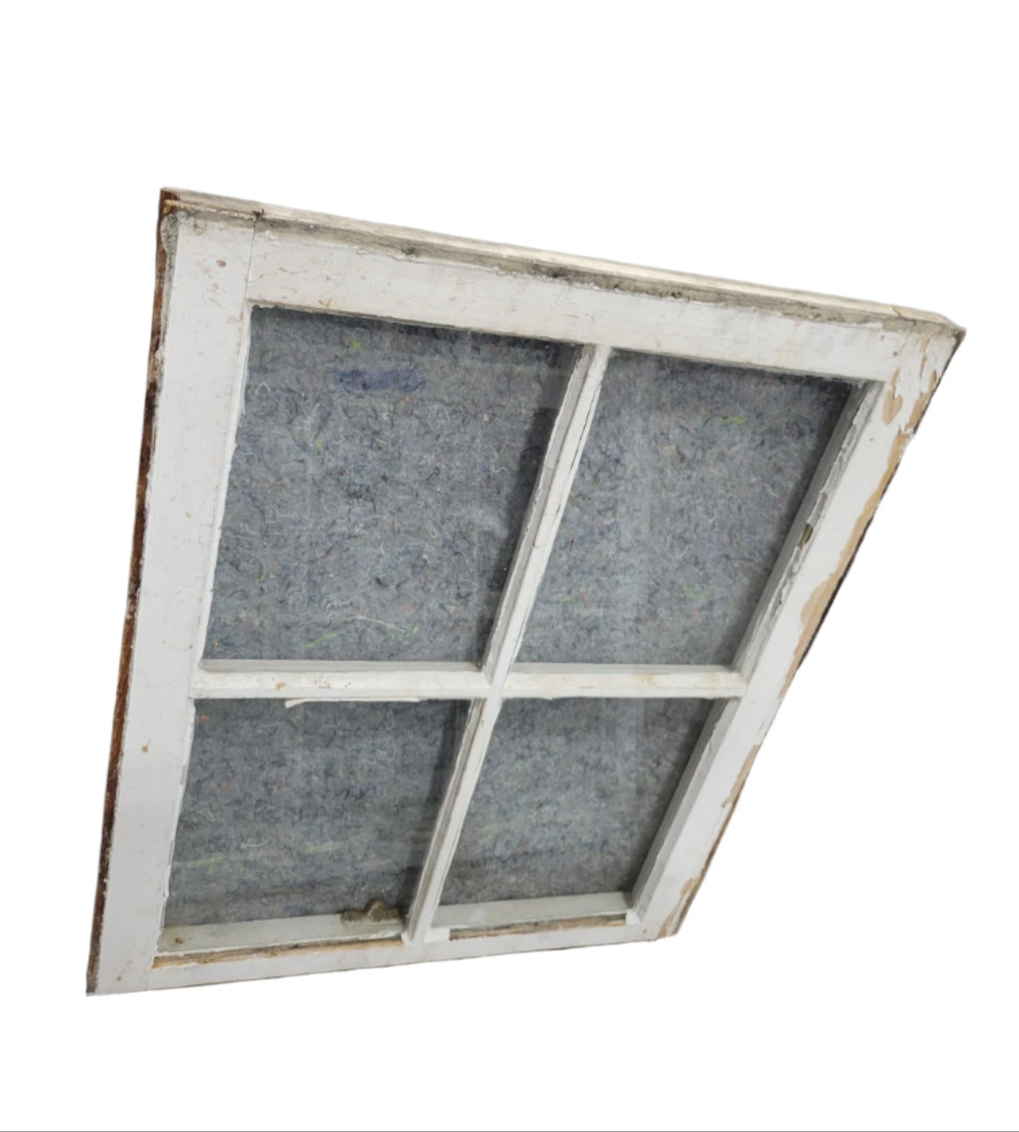 Antique 4-Pane Wood Window Sash – 24 3/8" W x 29 3/8" T