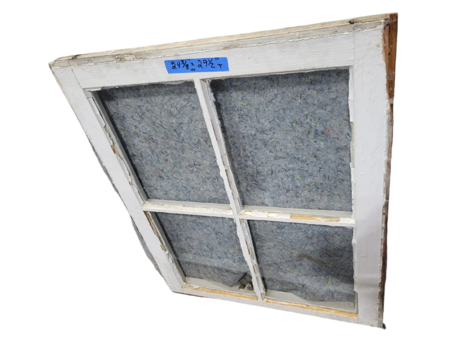 Antique 4-Pane Window Sash – 24 ⅜" W x 29 ½" T