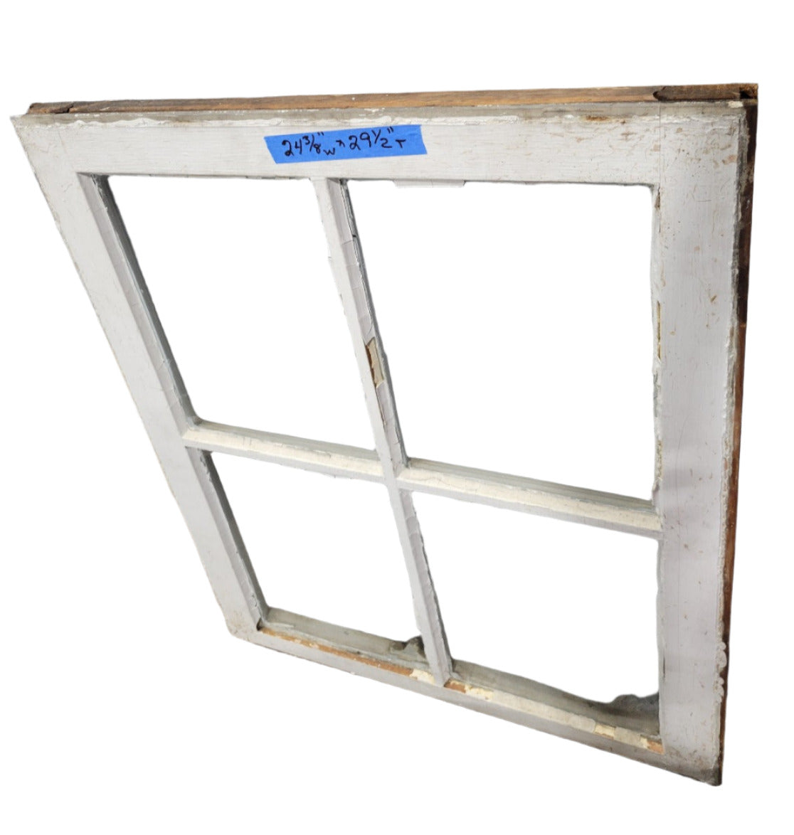 Antique 4-Pane Window Sash – 24 ⅜" W x 29 ½" T