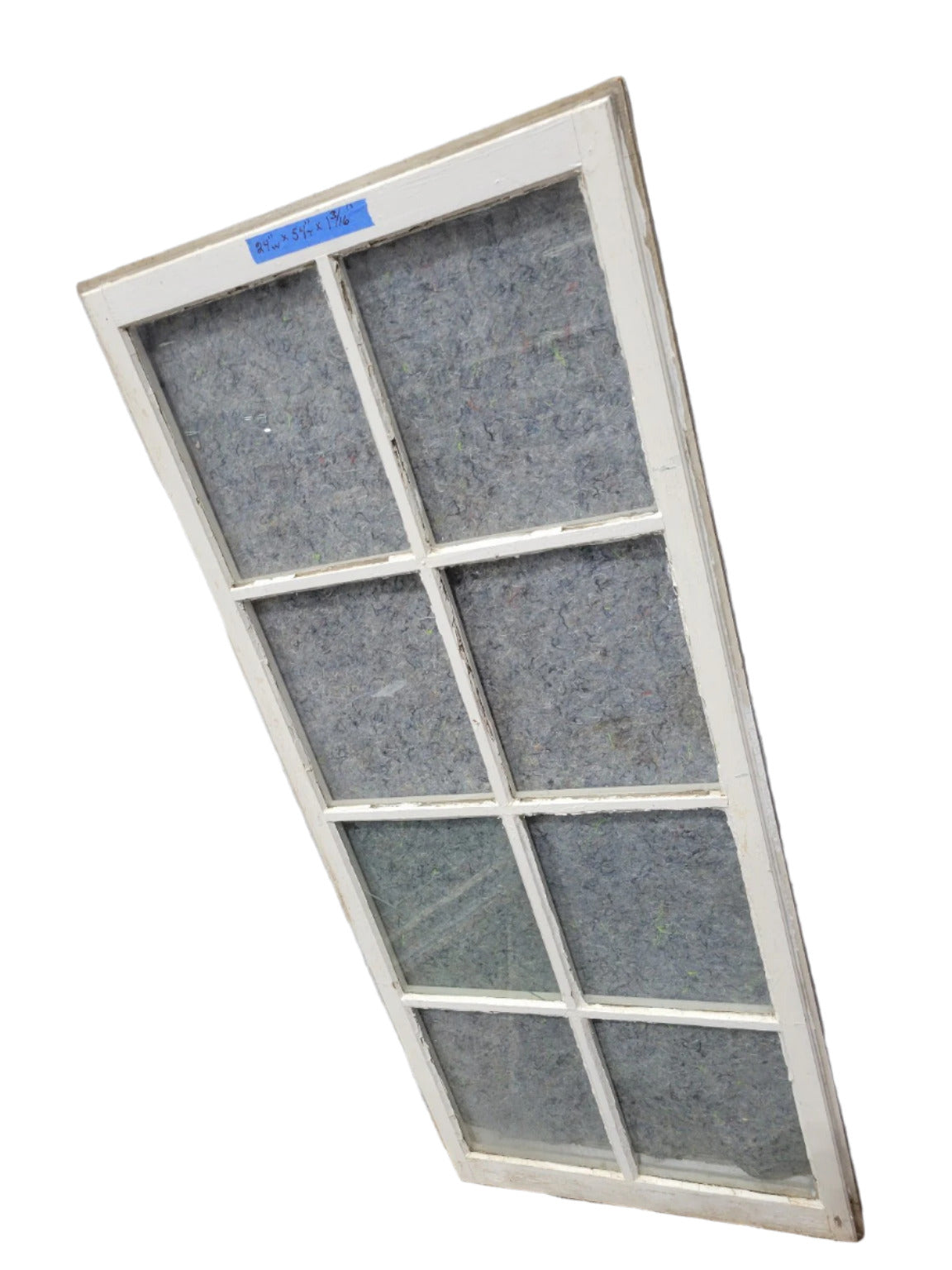 Tall Antique 10-Pane Window Sash – 24" W x 54" T x 1 3/16" D (AS IS)