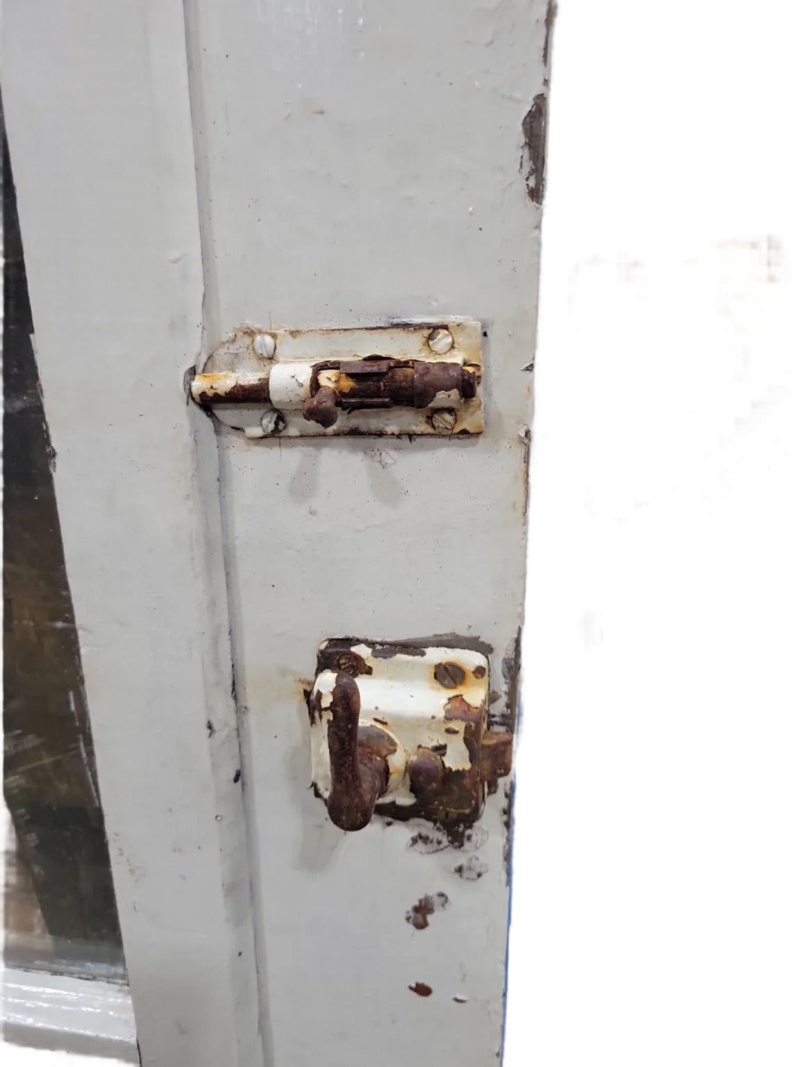 Antique 12-Lite Exterior Wood Door with Original Hardware – 36 ¼" x 80 ⅝"