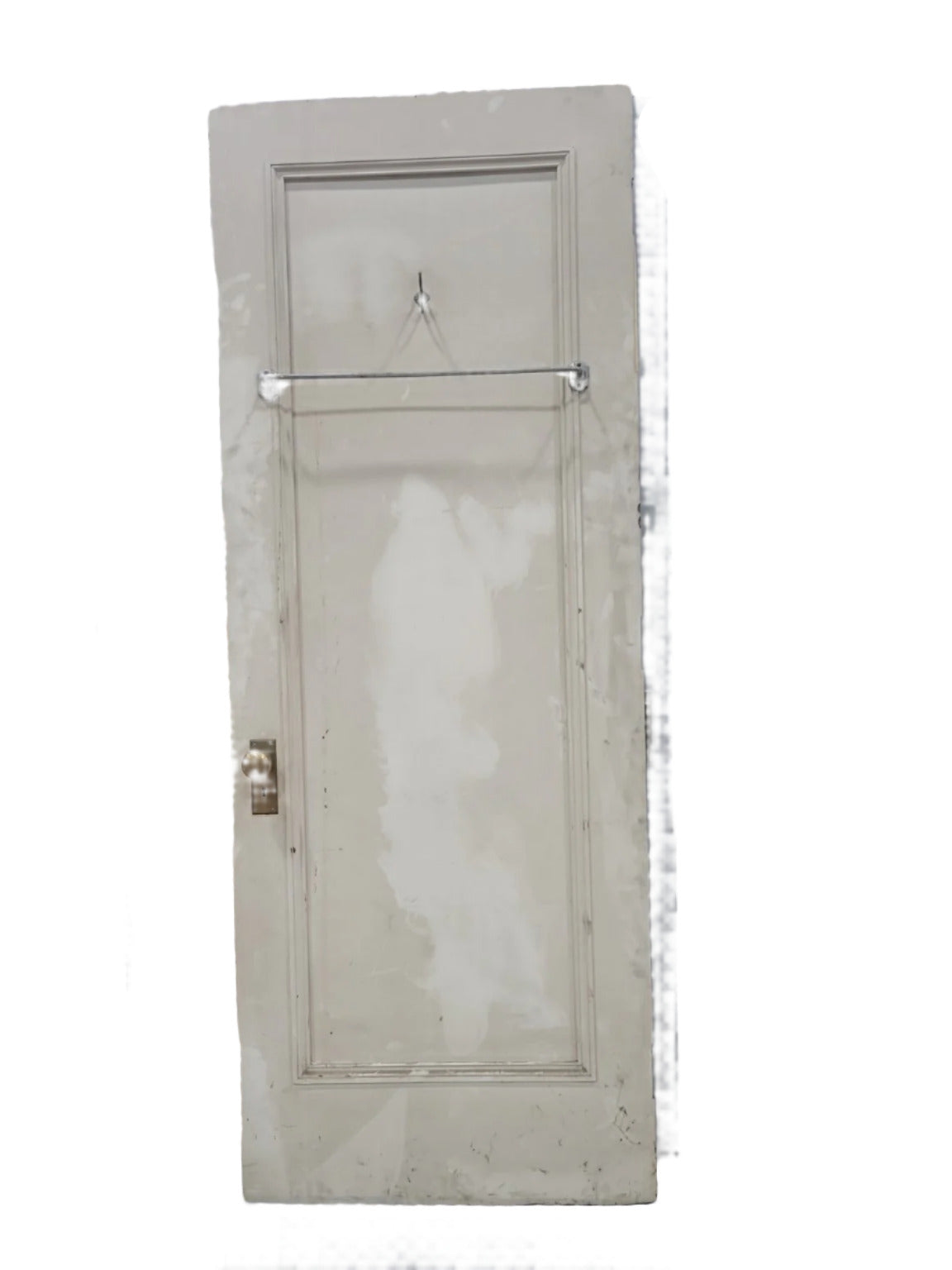 Antique One-Panel Interior Door with Brass Knob – 32 ⅛" x 84"