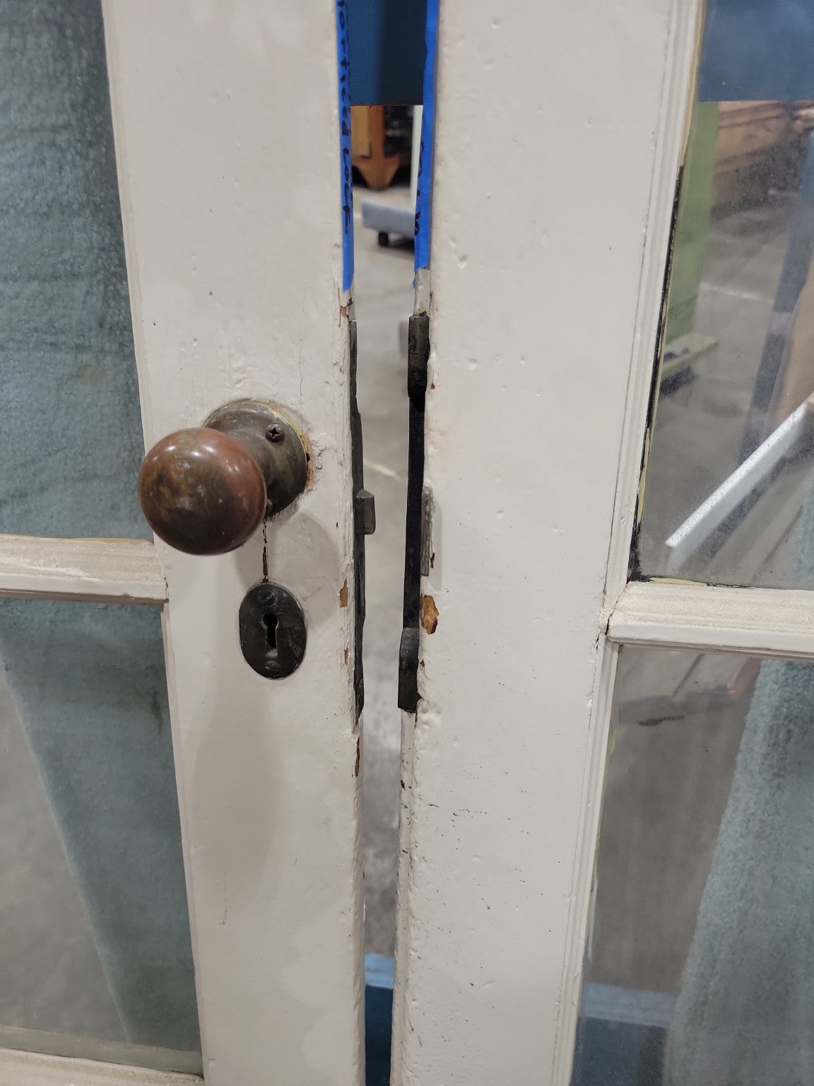 Antique 10-Lite French Door Pair with Mortised Lock – 29" x 83 ½" Each