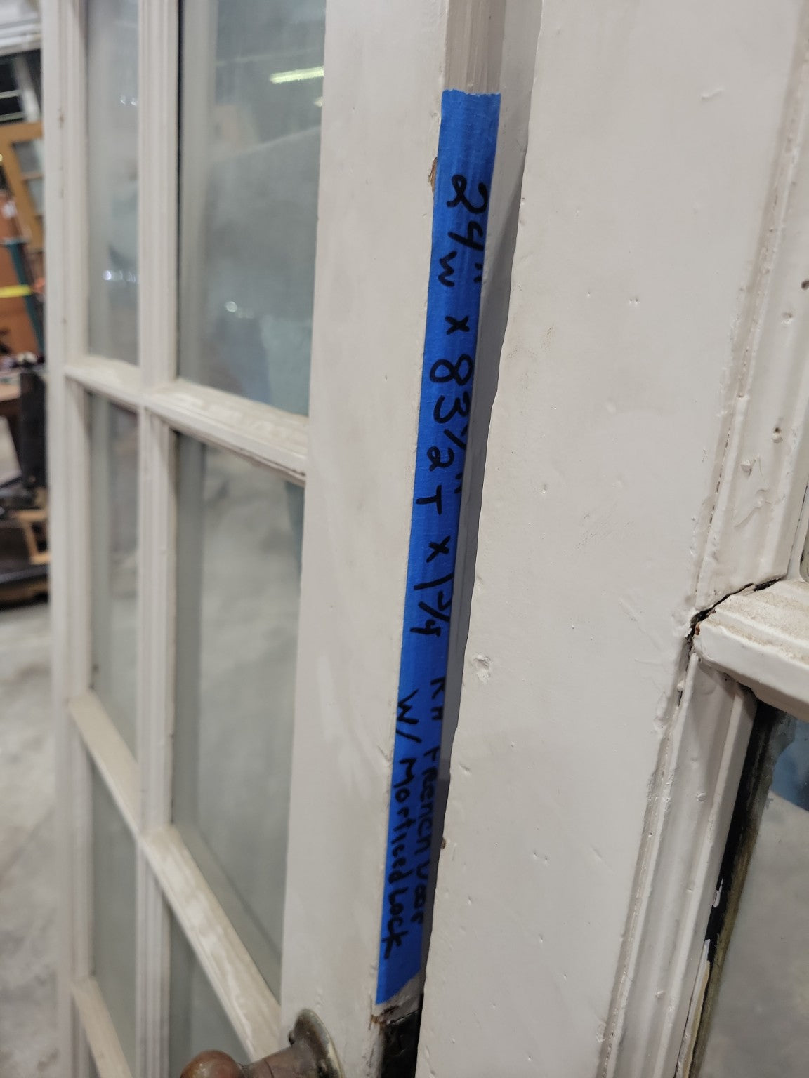 Antique 10-Lite French Door Pair with Mortised Lock – 29" x 83 ½" Each
