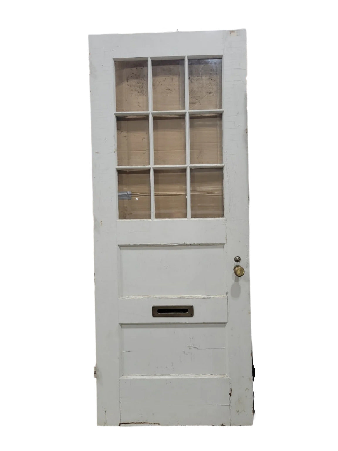 Vintage 12-Lite Exterior Door with Mail Slot – 36 x 80 ¼