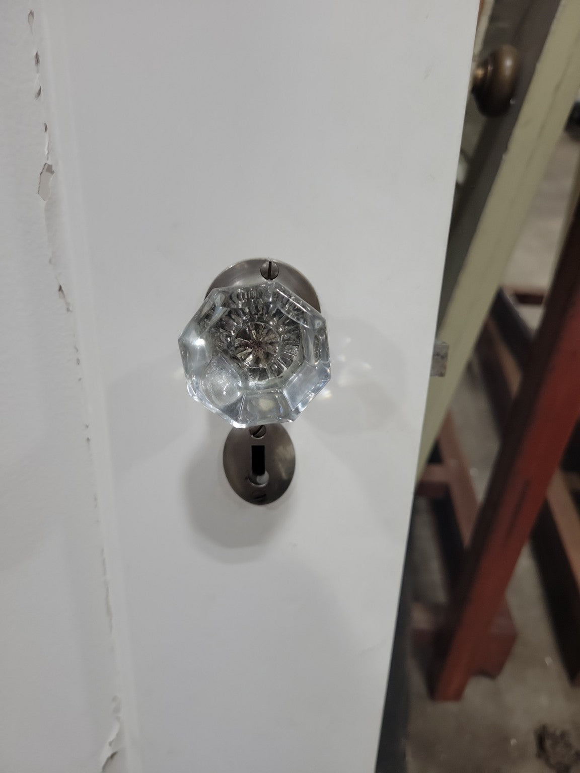 Vintage One-Panel Interior Door with Glass Knob – 30" x 83 ½"