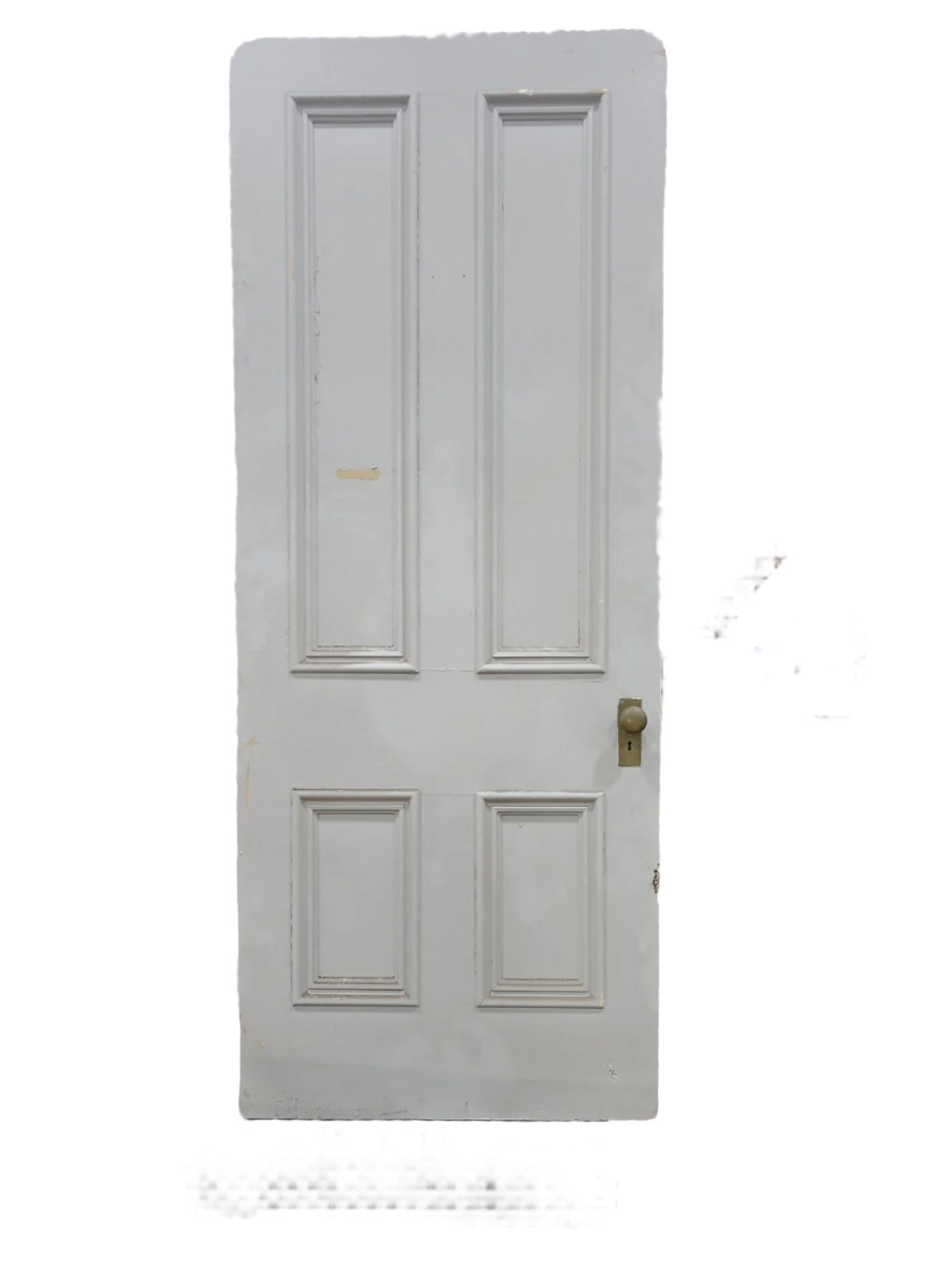 Painted 4-Panel Interior Door with Brass Knob – 36" x 89 ½" (B)
