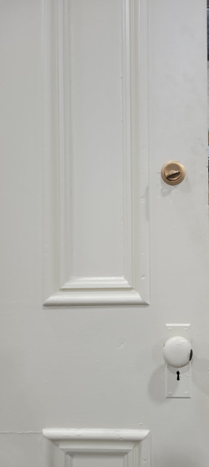 Painted 4-Panel Wood Door with Painted Knob – 32" x 89 ¾" (EE)