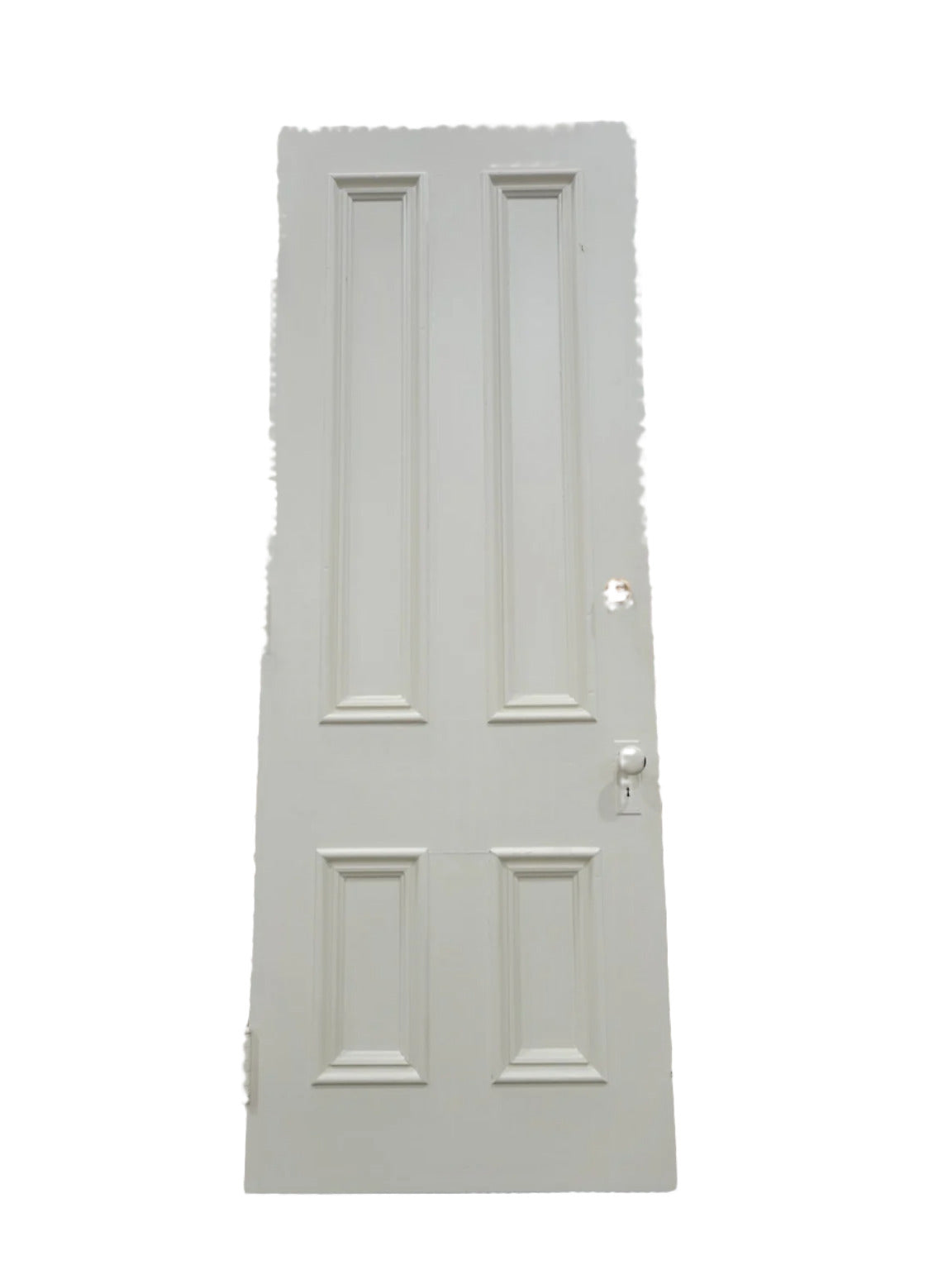 Painted 4-Panel Wood Door with Painted Knob – 32" x 89 ¾" (EE)