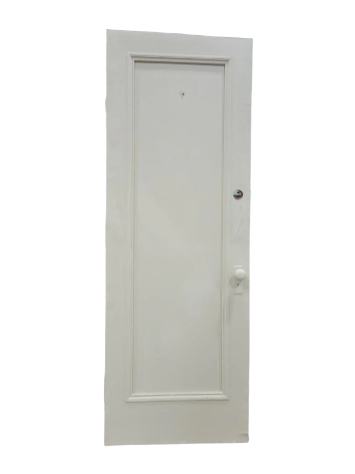 Tall Painted Wood Door with Single Recessed Panel – 29 ⅞" x 89 ⅞" (P)