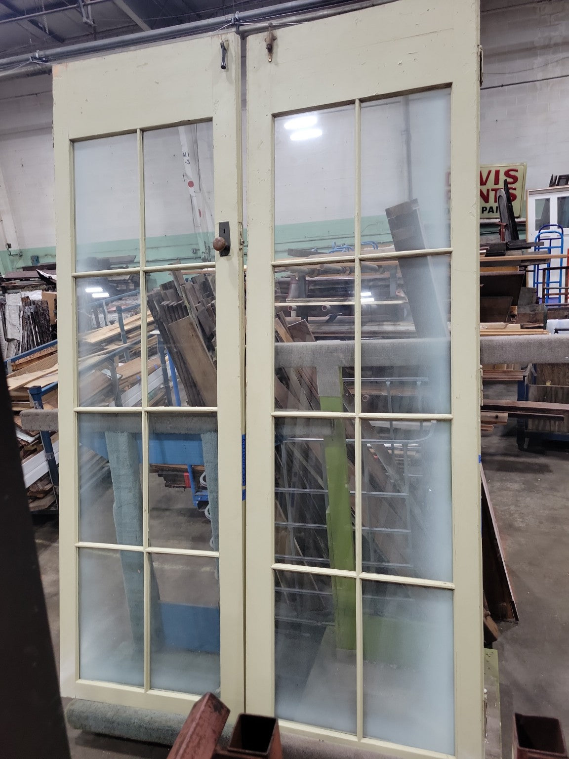 Vintage French Double Glass Panel Doors – 71" W x 113" T (GG & QQ)