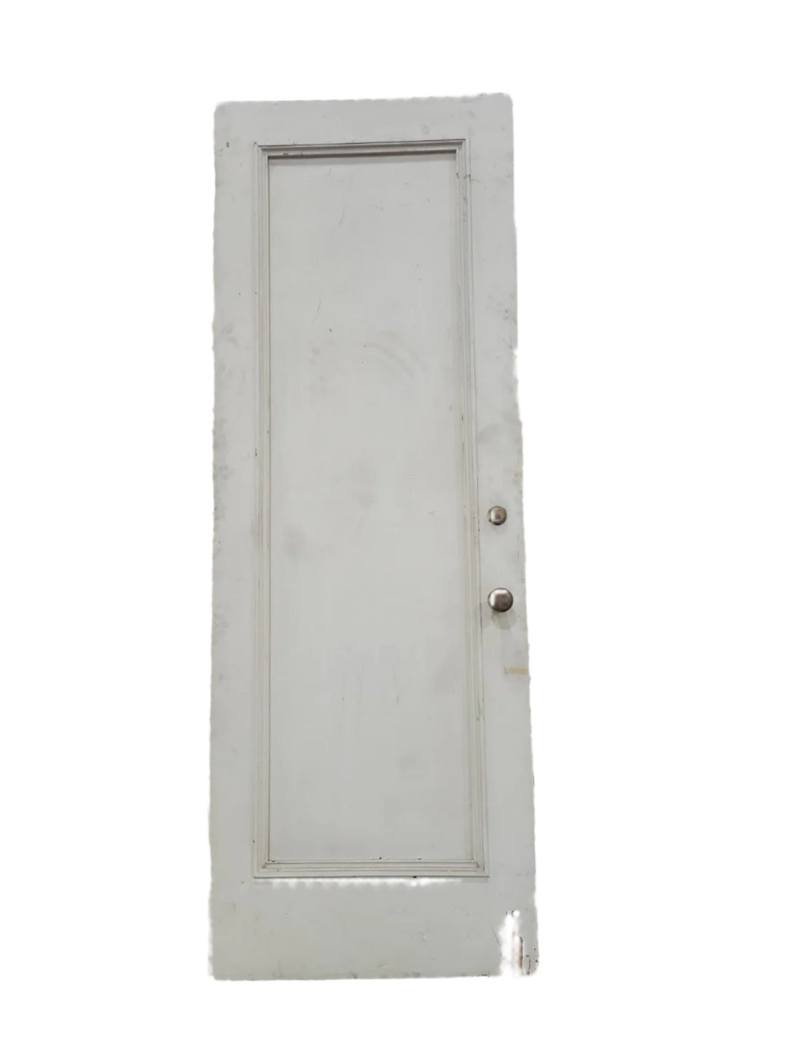 Single Panel Painted Wood Door with Brass Hardware – 30" x 83 ½" (AA)