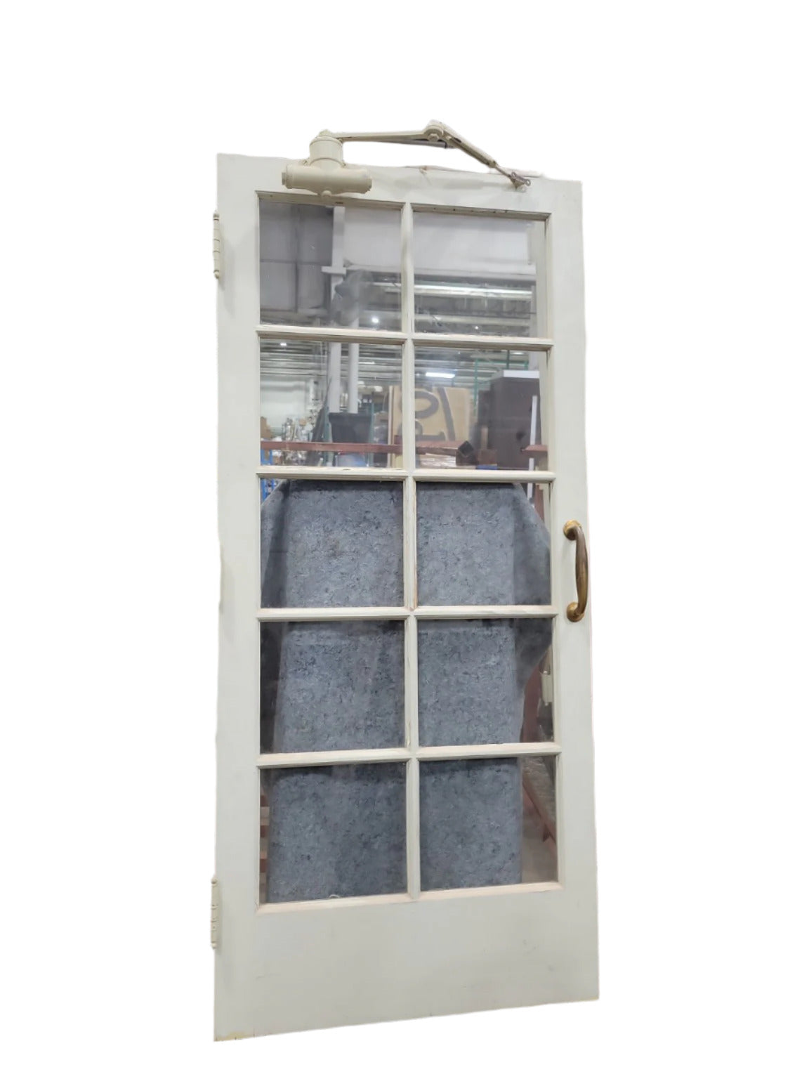 10-Lite French Door with Brass Handle and Door Closer – 36" W x 79 ¾" T (TT)