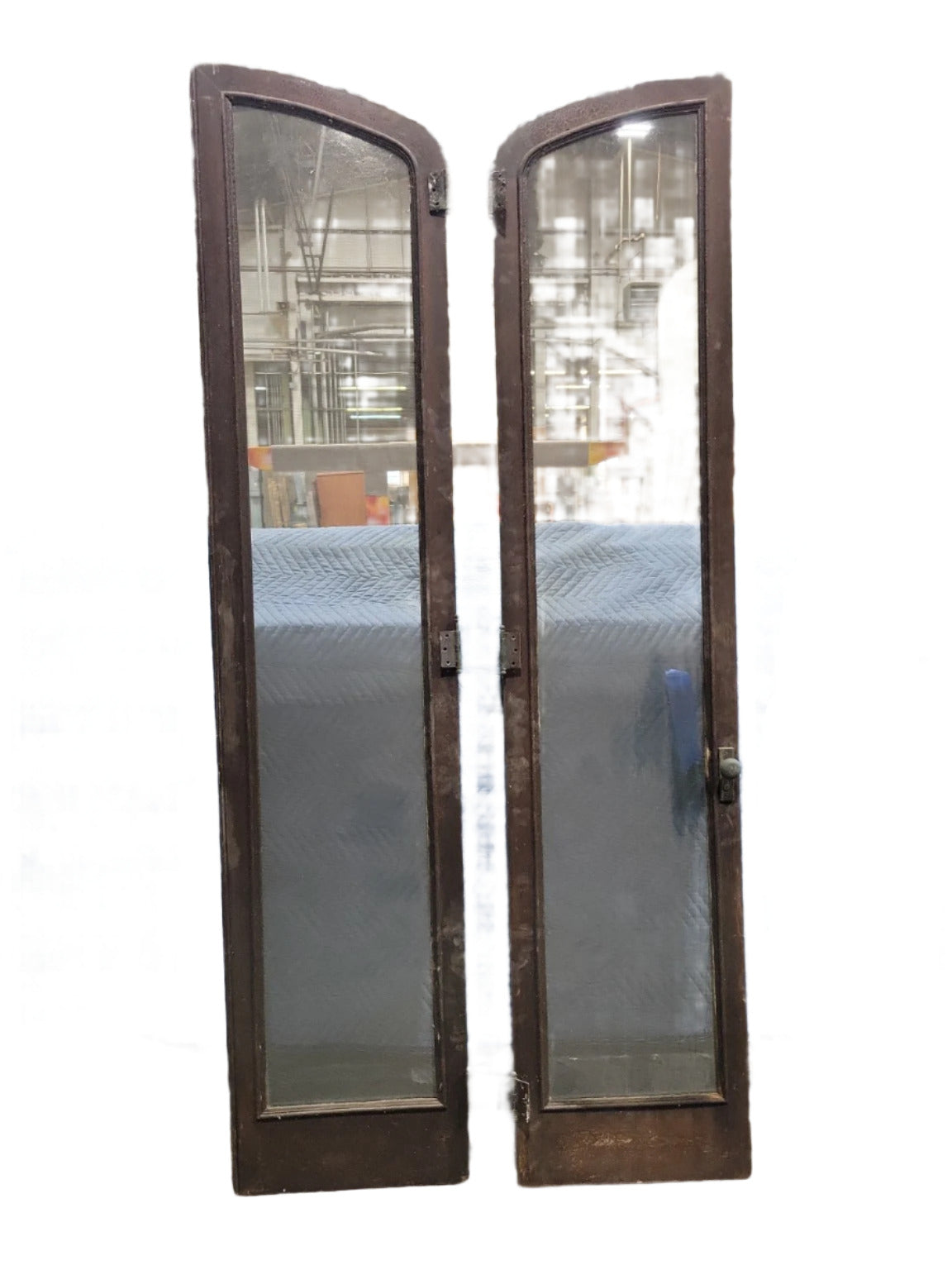 Pair of Arched Wooden Screen Doors – 19 ⅝" W x 91" H x 1 ⅛" D (Each Door)