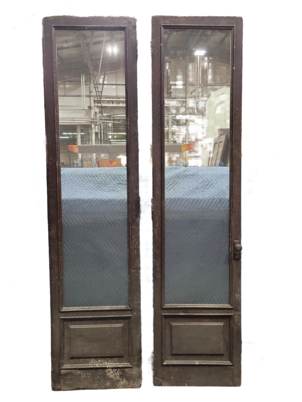 Pair of Tall Wooden Screen Doors with Lower Panels – 19 ¾" W x 89 ¾" H x 1 3/16" D (Each Door)