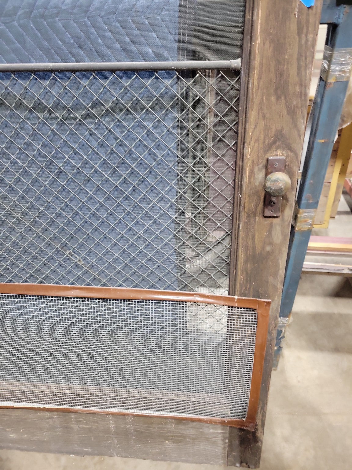 Arched Wooden Screen Door with Multi-Layered Mesh – 36" W x 79 ⅝" H x 1 5/16" D