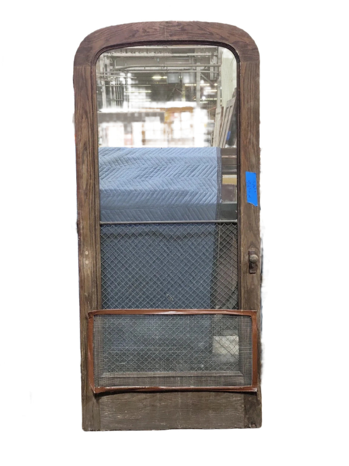 Arched Wooden Screen Door with Multi-Layered Mesh – 36" W x 79 ⅝" H x 1 5/16" D