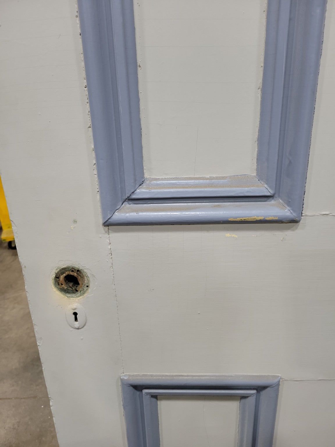 Extra Tall 4-Panel Painted Wood Door with Rounded Upper Corners – 34" W x 100" T (SS)