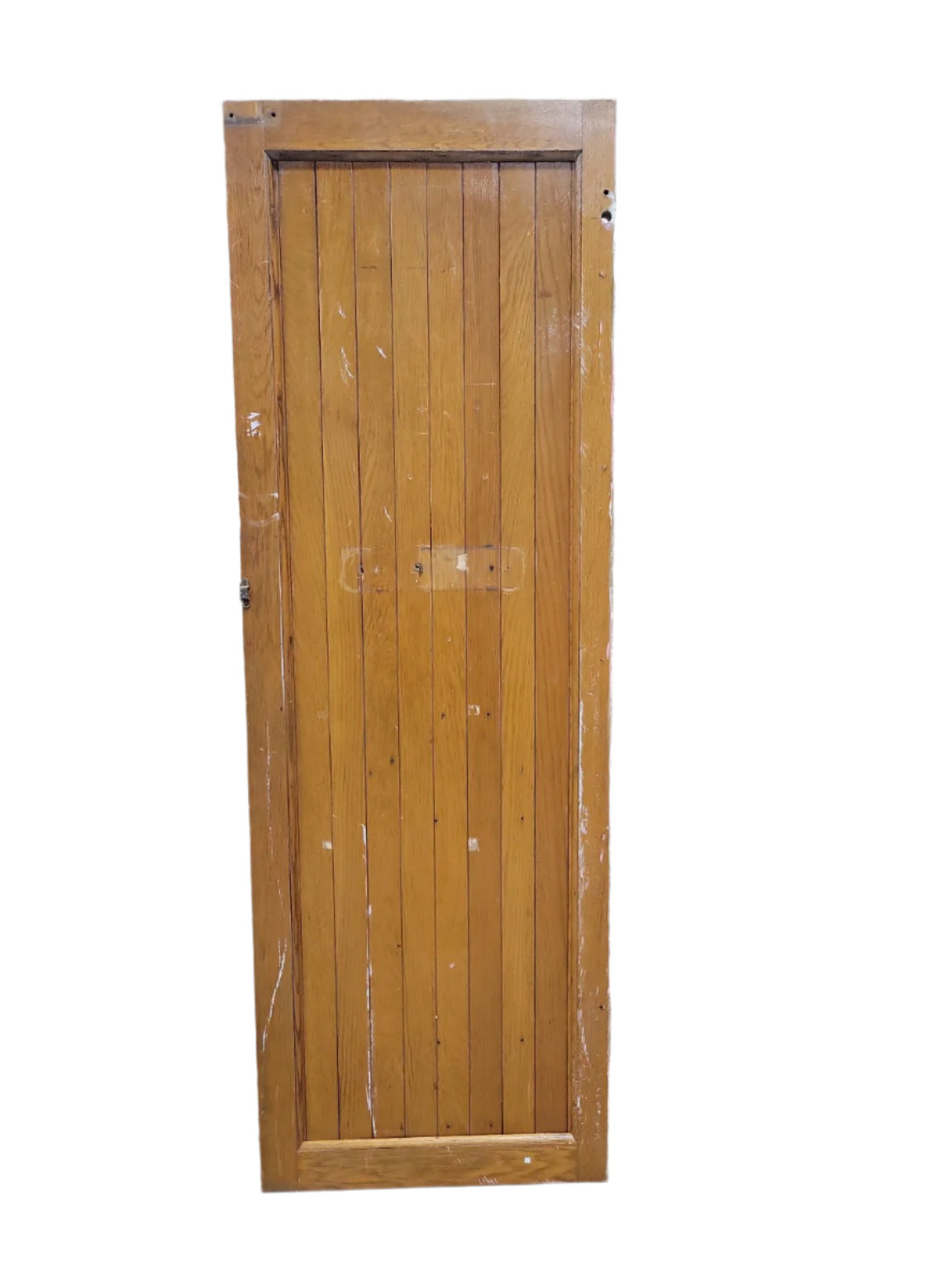 Painted and Natural Beadboard Door – 24 ½" W x 72 ½" T