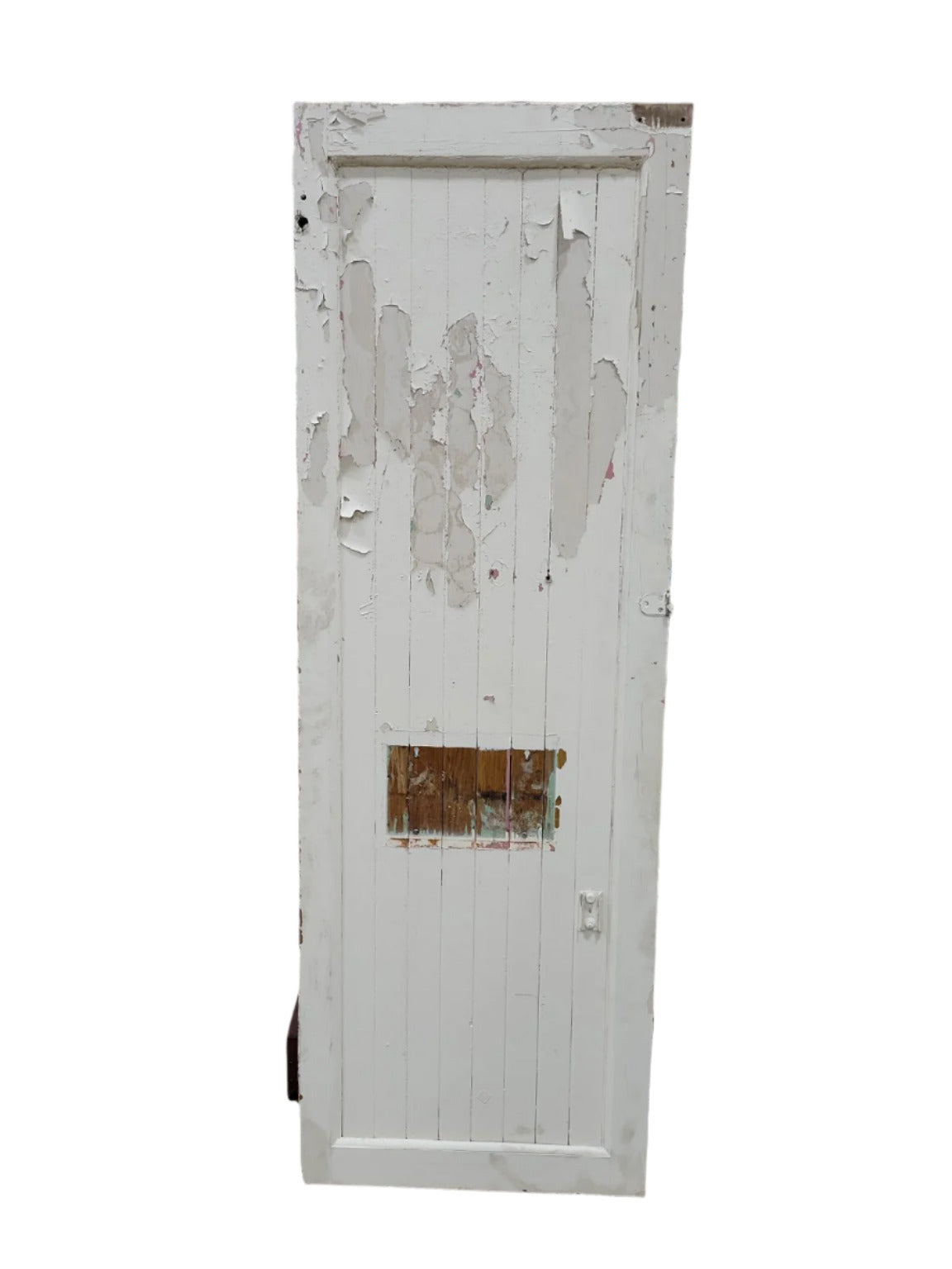 Painted and Natural Beadboard Door – 24 ½" W x 72 ½" T