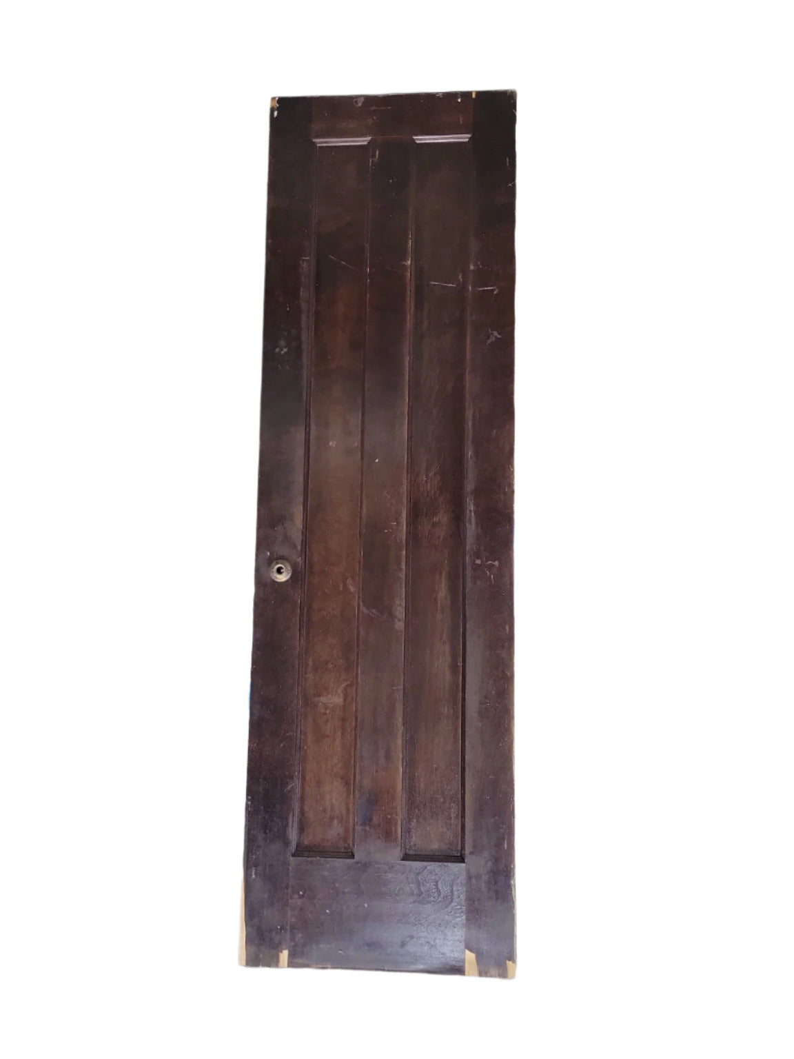Dark-Stained 2-Panel Wood Door – 24 ⅞" W x 80" T