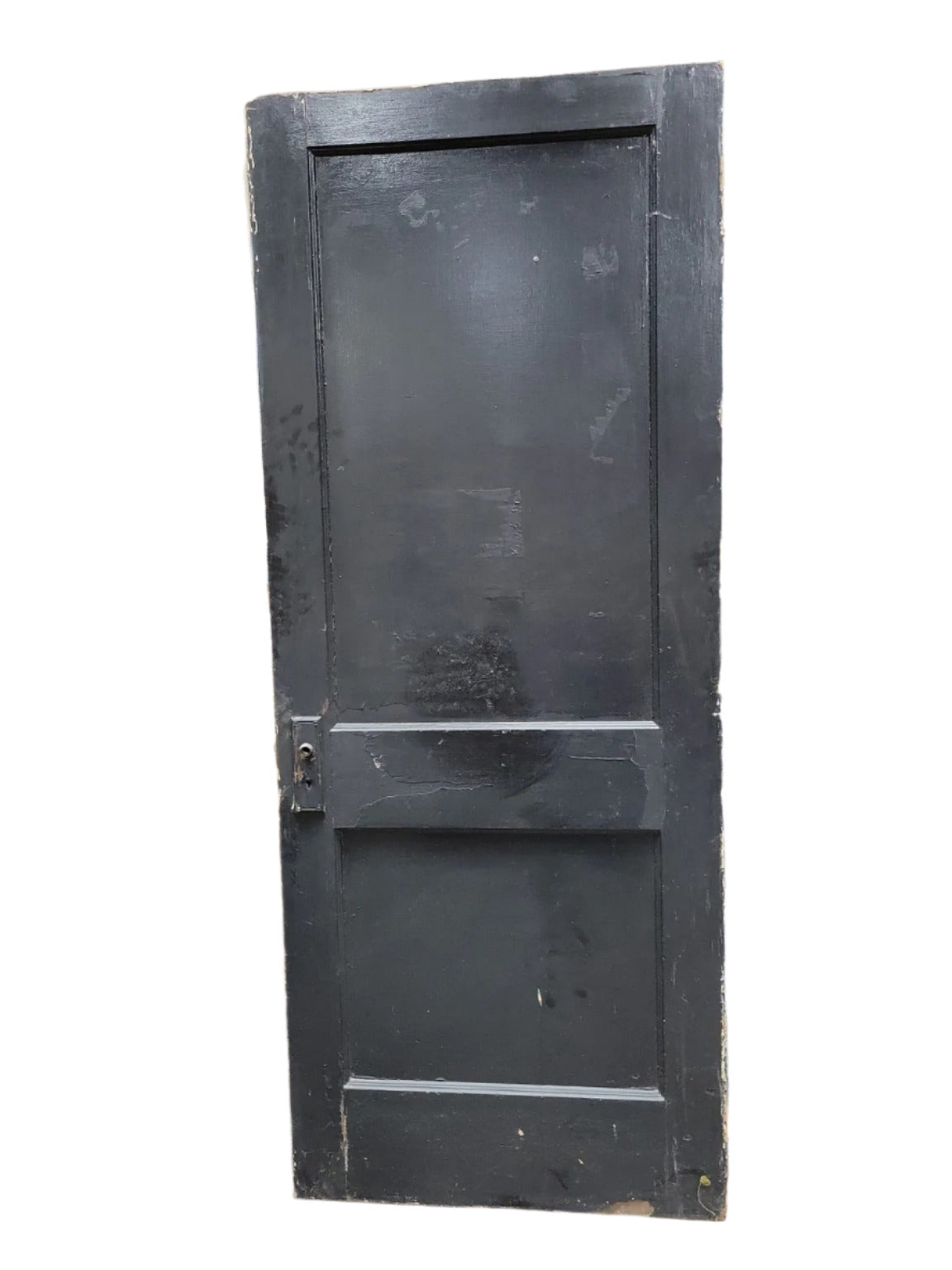 Two-Panel Interior Door – Painted Black One Side, White the Other