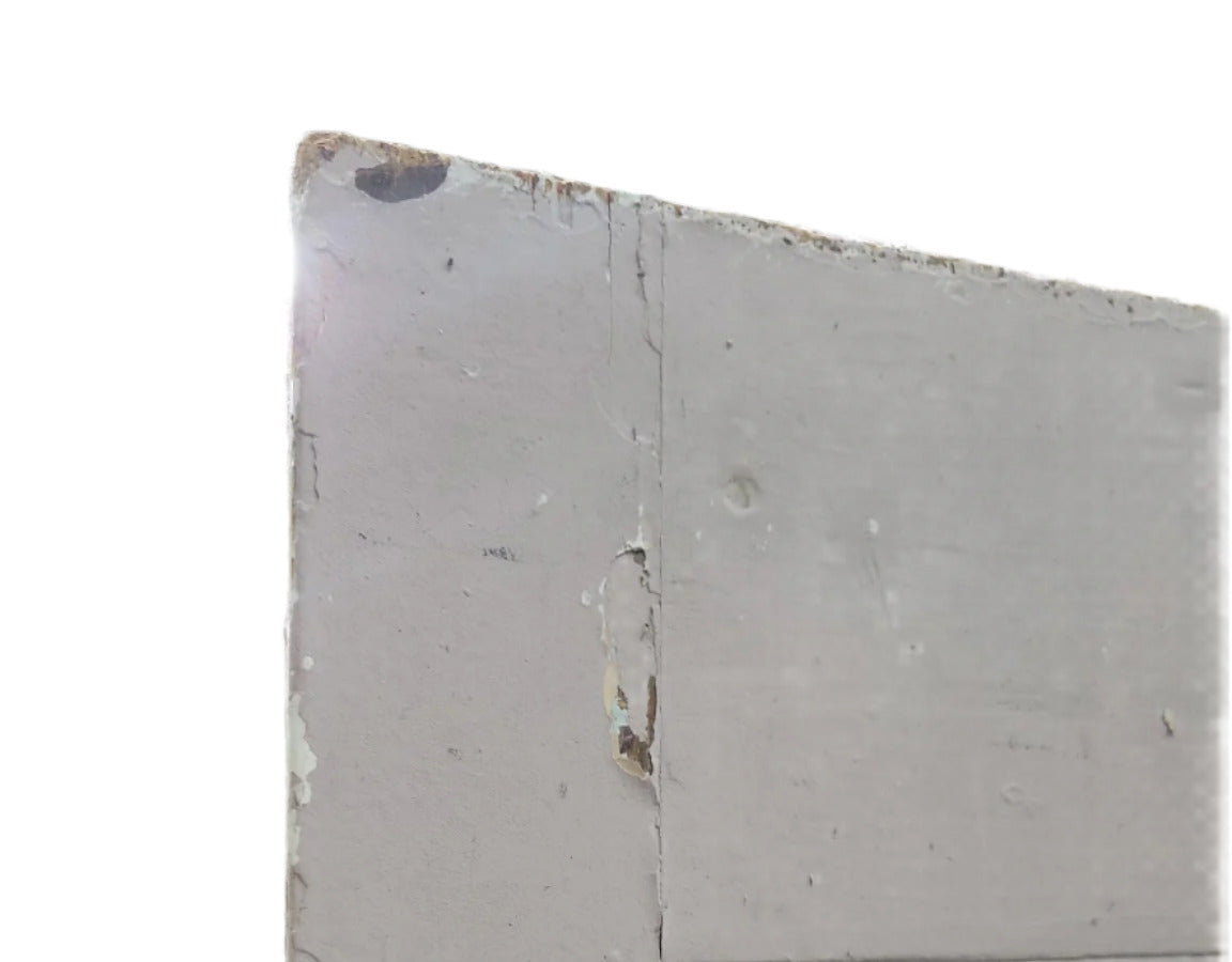 Single-Panel Painted Interior Door – Worn with Edge Damage