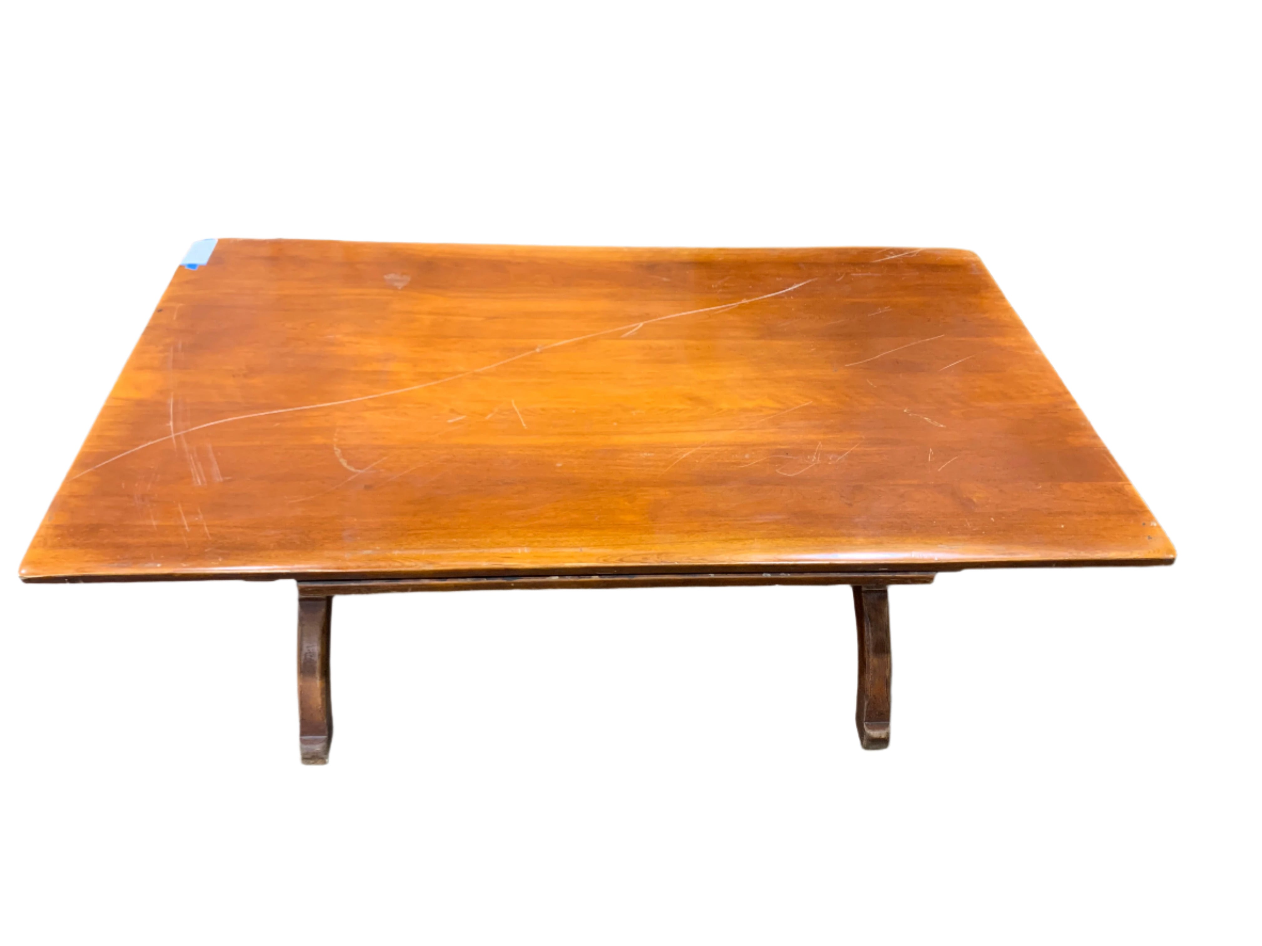 Vintage Cushman Colonial Solid Maple Dining Table – With Leaves (Missing Support Arms)