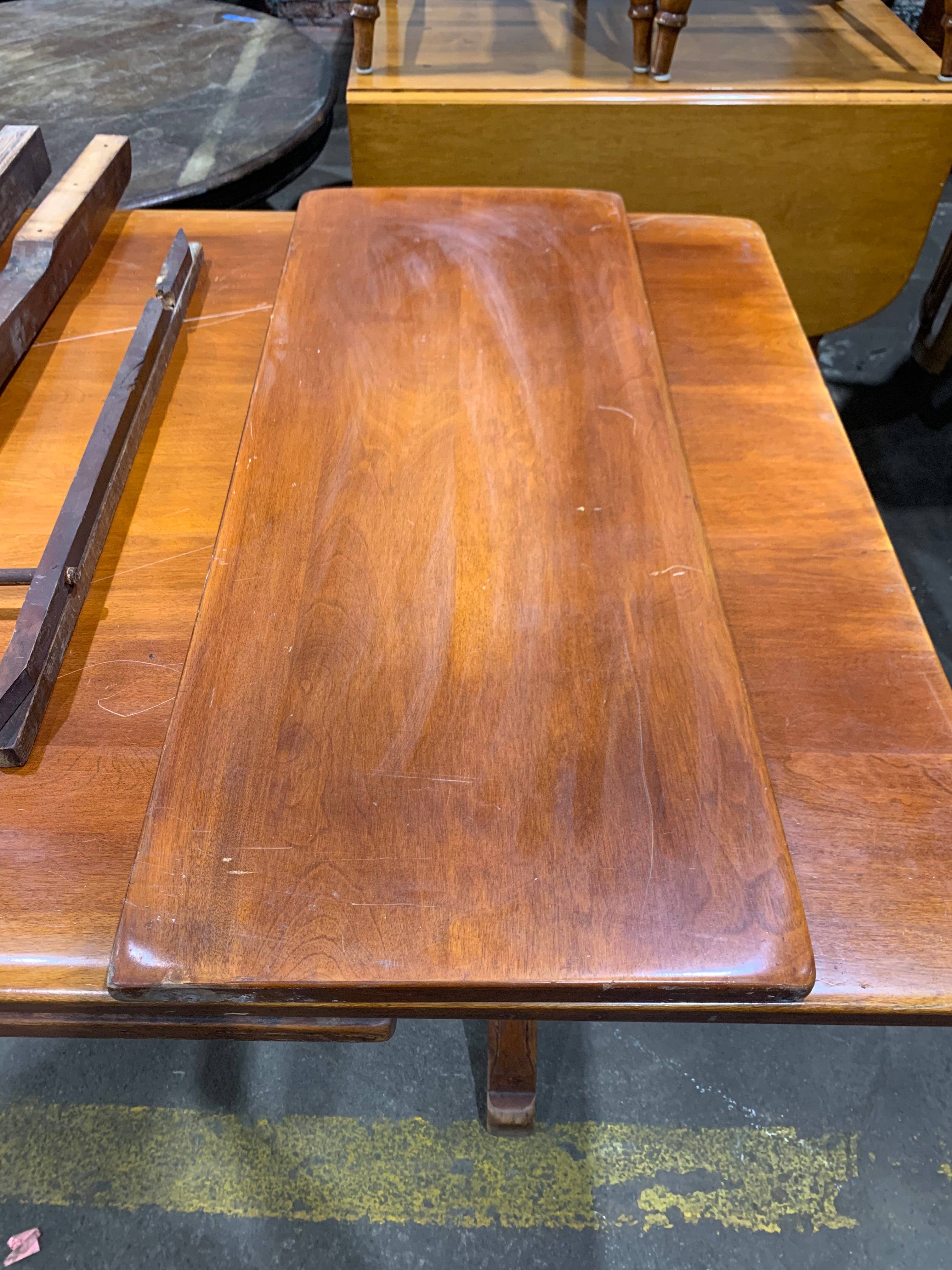 Vintage Cushman Colonial Solid Maple Dining Table – With Leaves (Missing Support Arms)